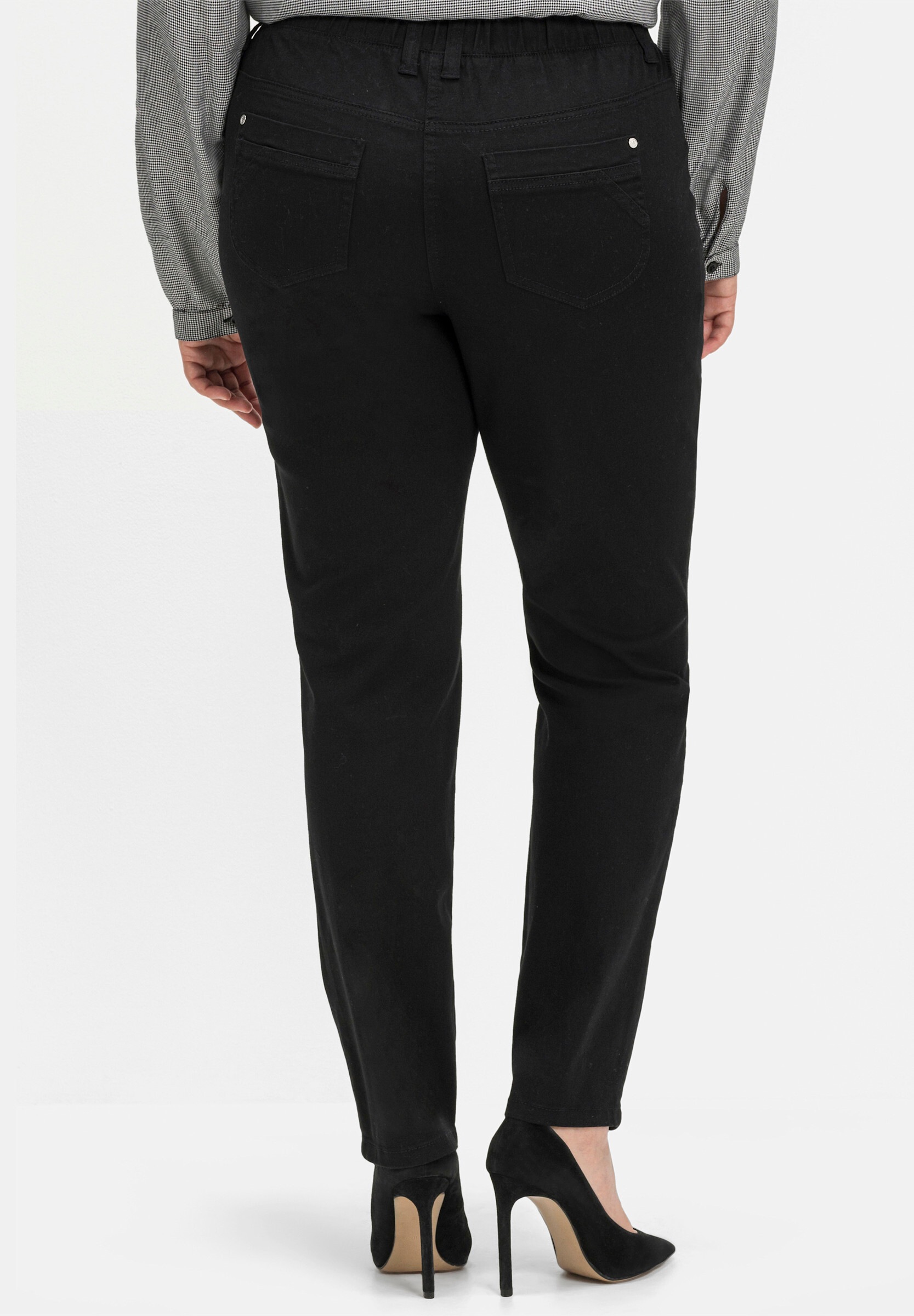 Sheego 5-Pocket-Hose »Schlupfhose Schlupfhose in schmaler Form, aus Twill«  in schmaler Beinform