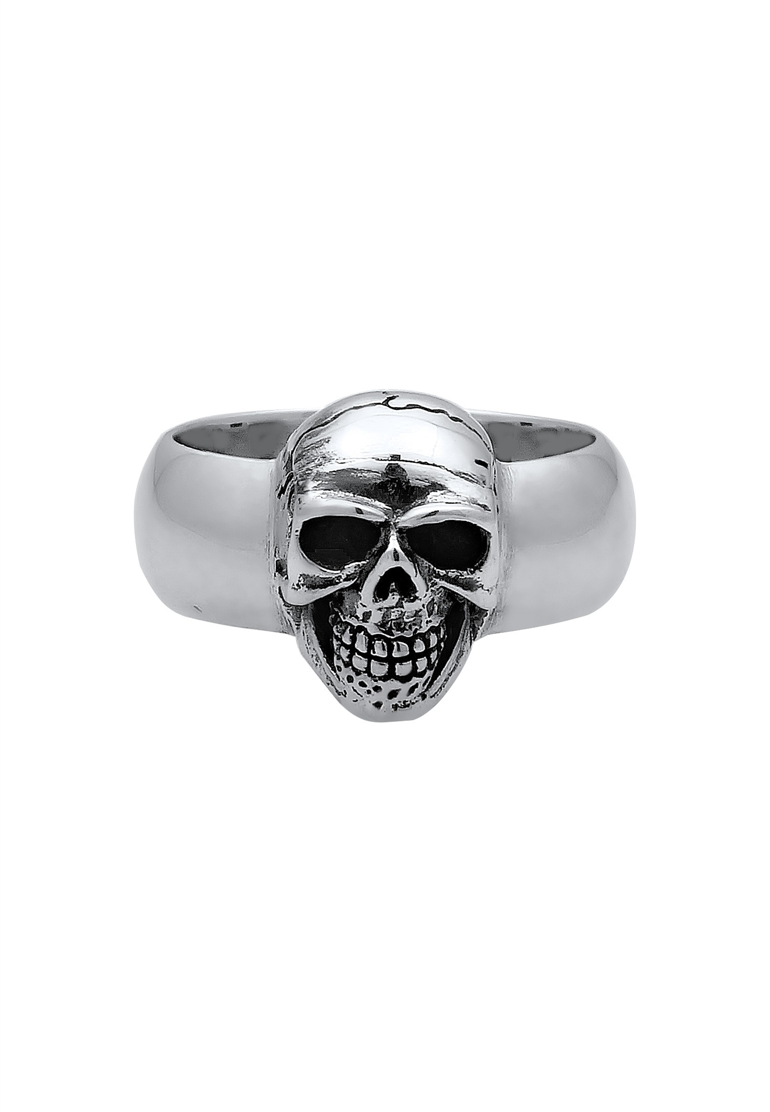 Kuzzoi Siegelring »Ring Herren Siegelring Totenkopf 925er Silber«
