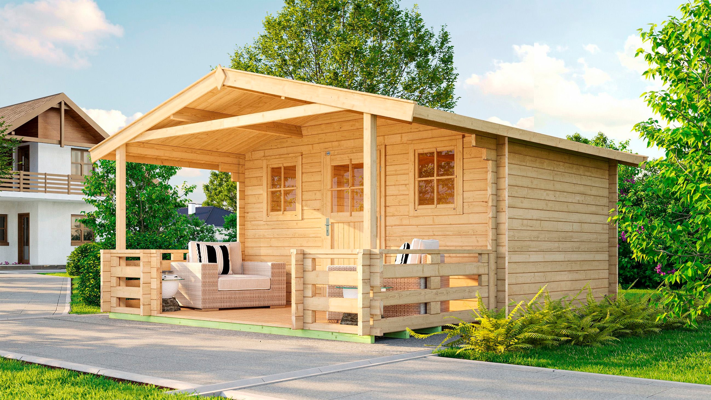 weka Gartenhaus »135 B Gr.2, 45 mm, natur«