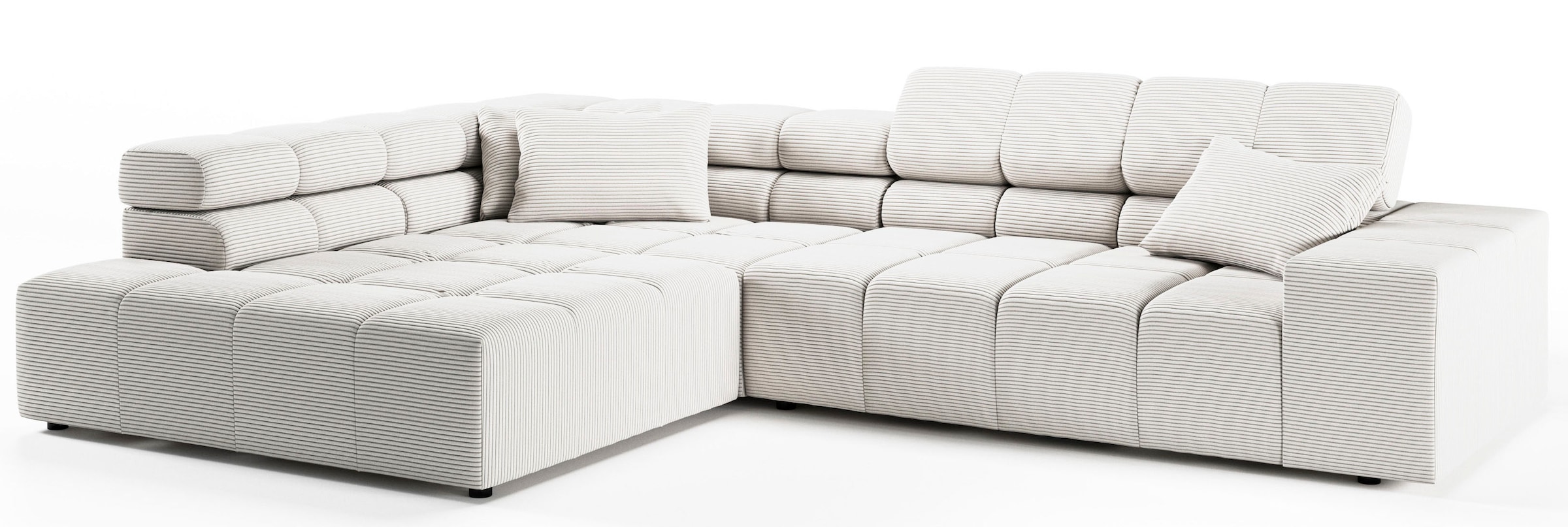 INOSIGN Ecksofa »Ancona incl. Kopfteilverstellung, Breite 319cm, L-Form«, wahlweise motorische Sitztiefenverstellung, auch in Cord + Easy Care