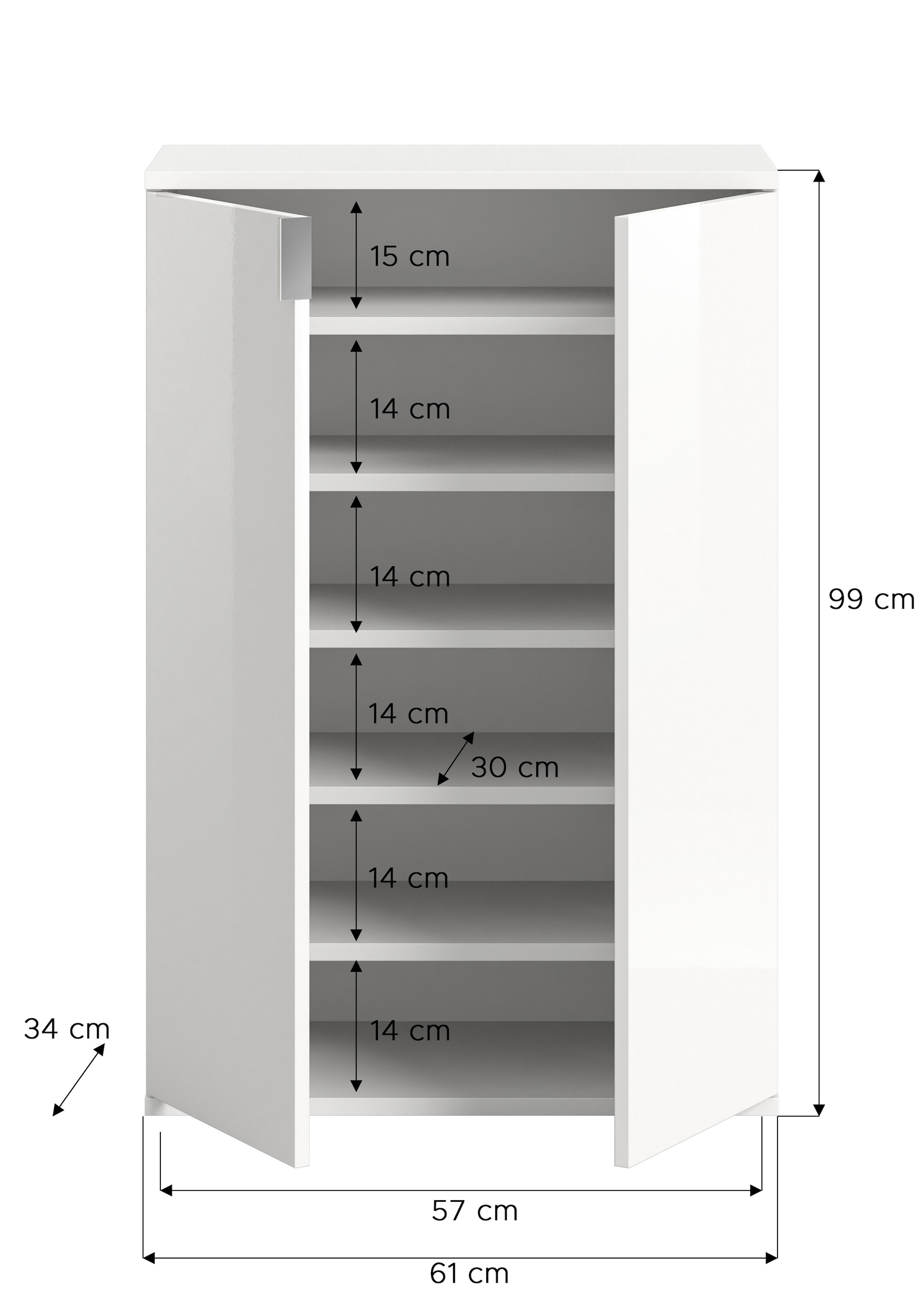 INOSIGN Schuhkommode »Garderobenkommode«, Flurkommode, System, Garderobe, Diele, Flur