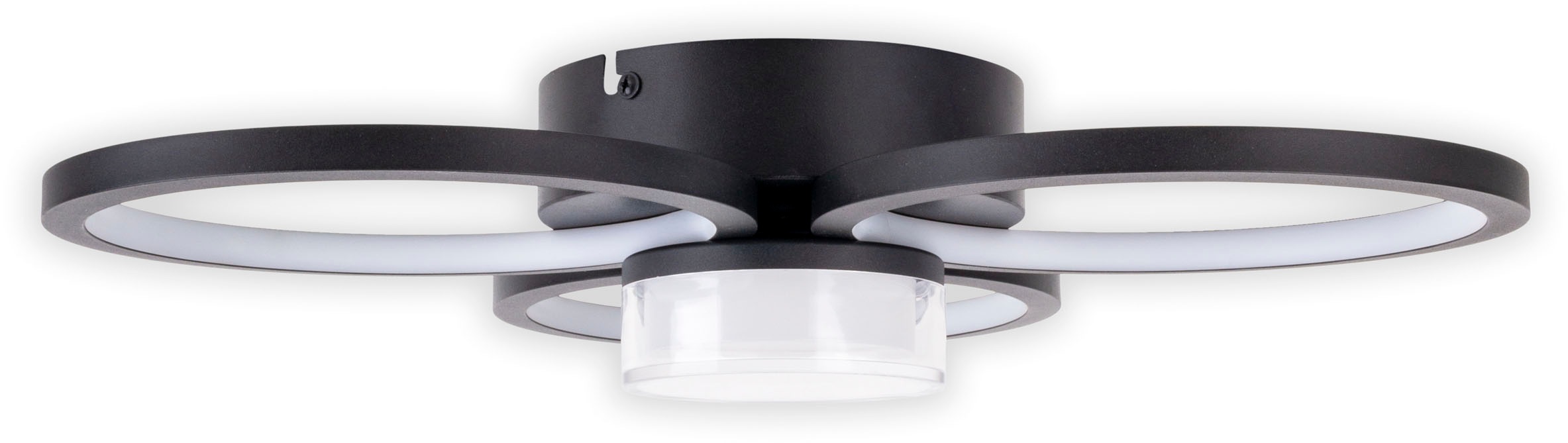 näve LED Deckenleuchte »Cimo« LED-Modul 1 Stk. Warmweiß stufenweise dimmbar per Wandschalter, Lichtfarbe warmweiß, schwarz