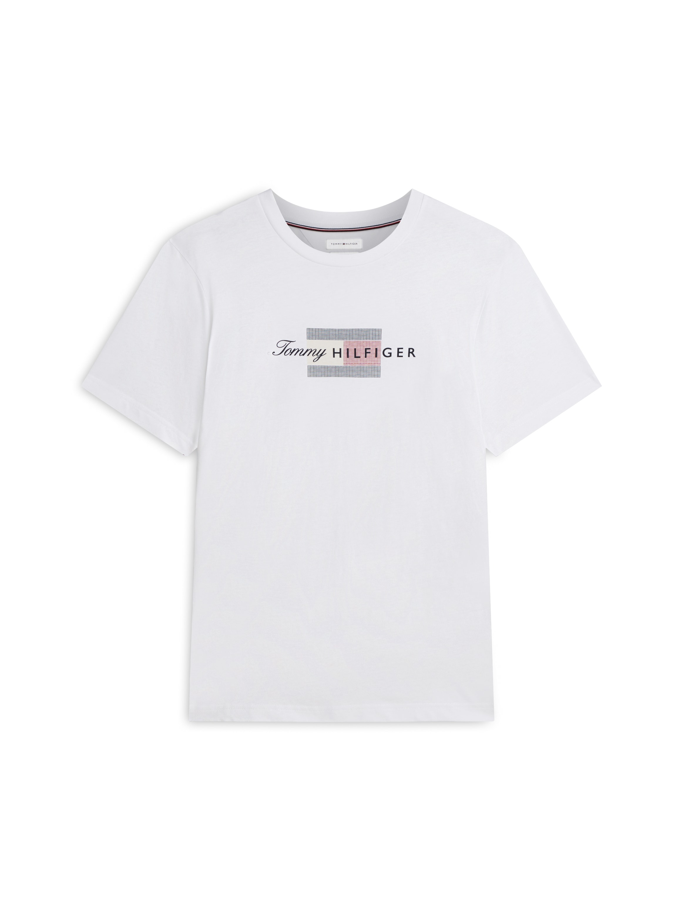 Tommy Hilfiger T-Shirt »SCRIPT FLAG REGULAR TEE« aus Jersey mit Flag-Grafik