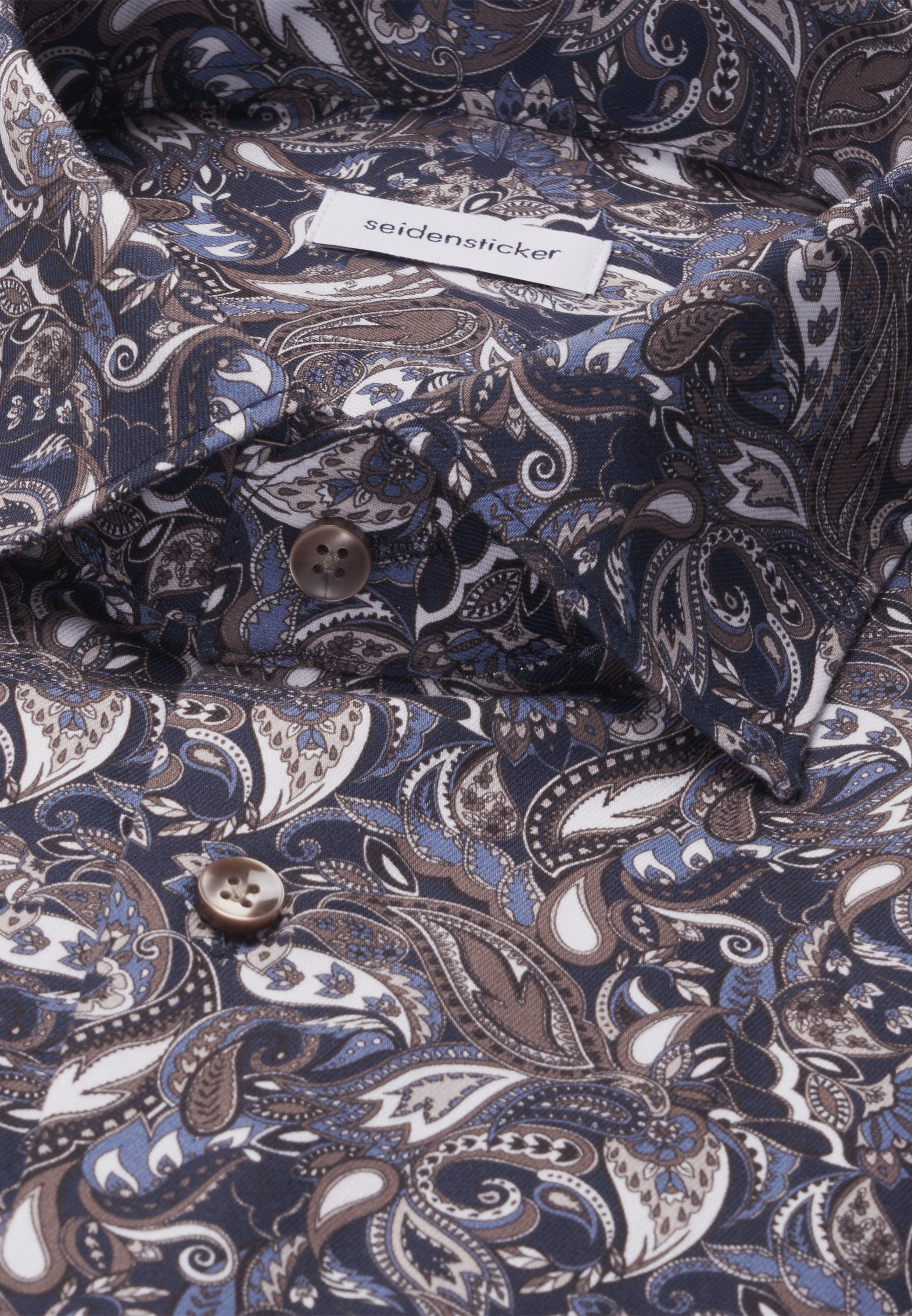 seidensticker Businesshemd »Schwarze Rose« Regular 1/1 Kentkragen Druck