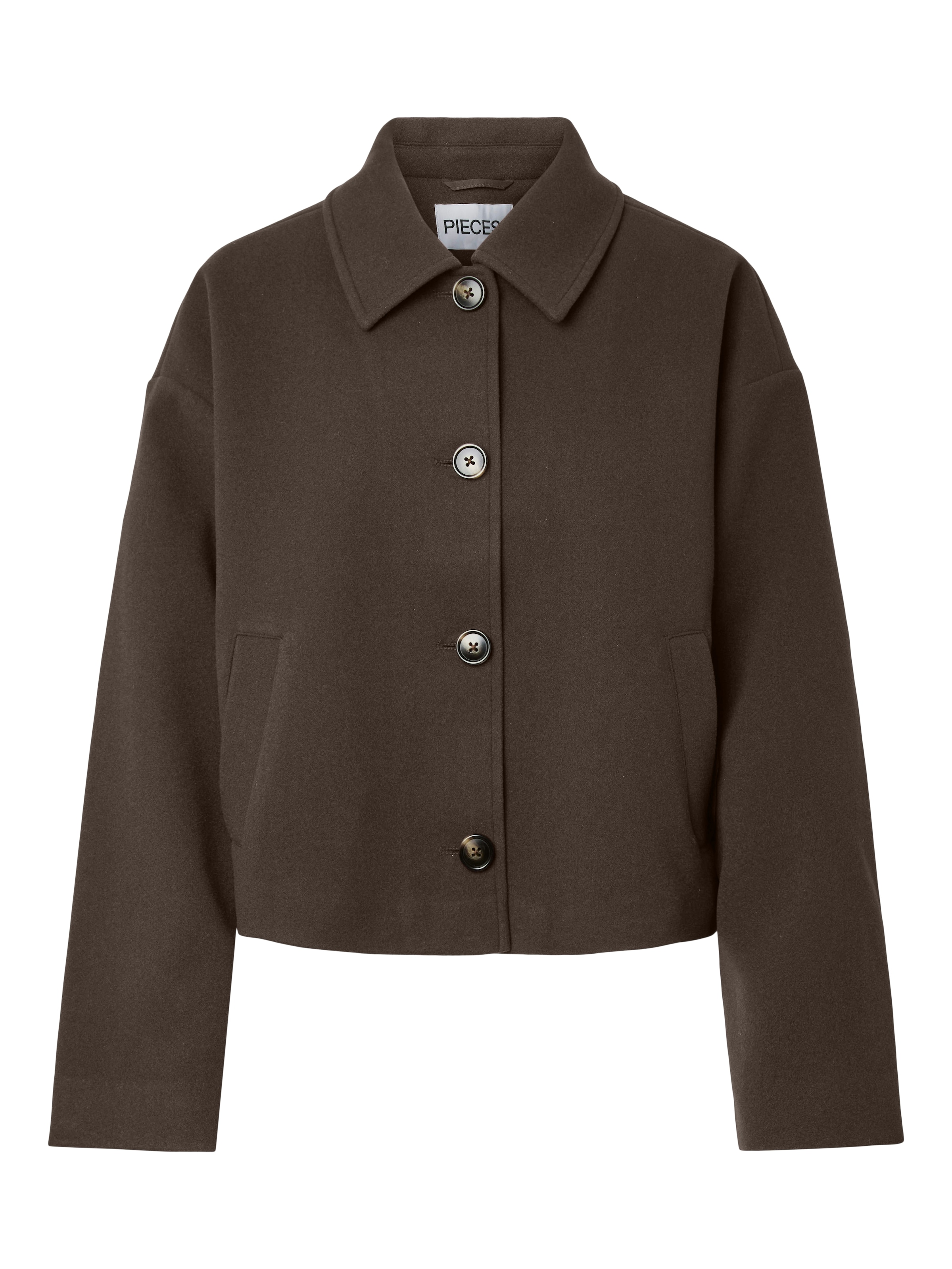 pieces Kurzjacke »PCAYA SHORT COAT NOOS BC« Kunstfaser
