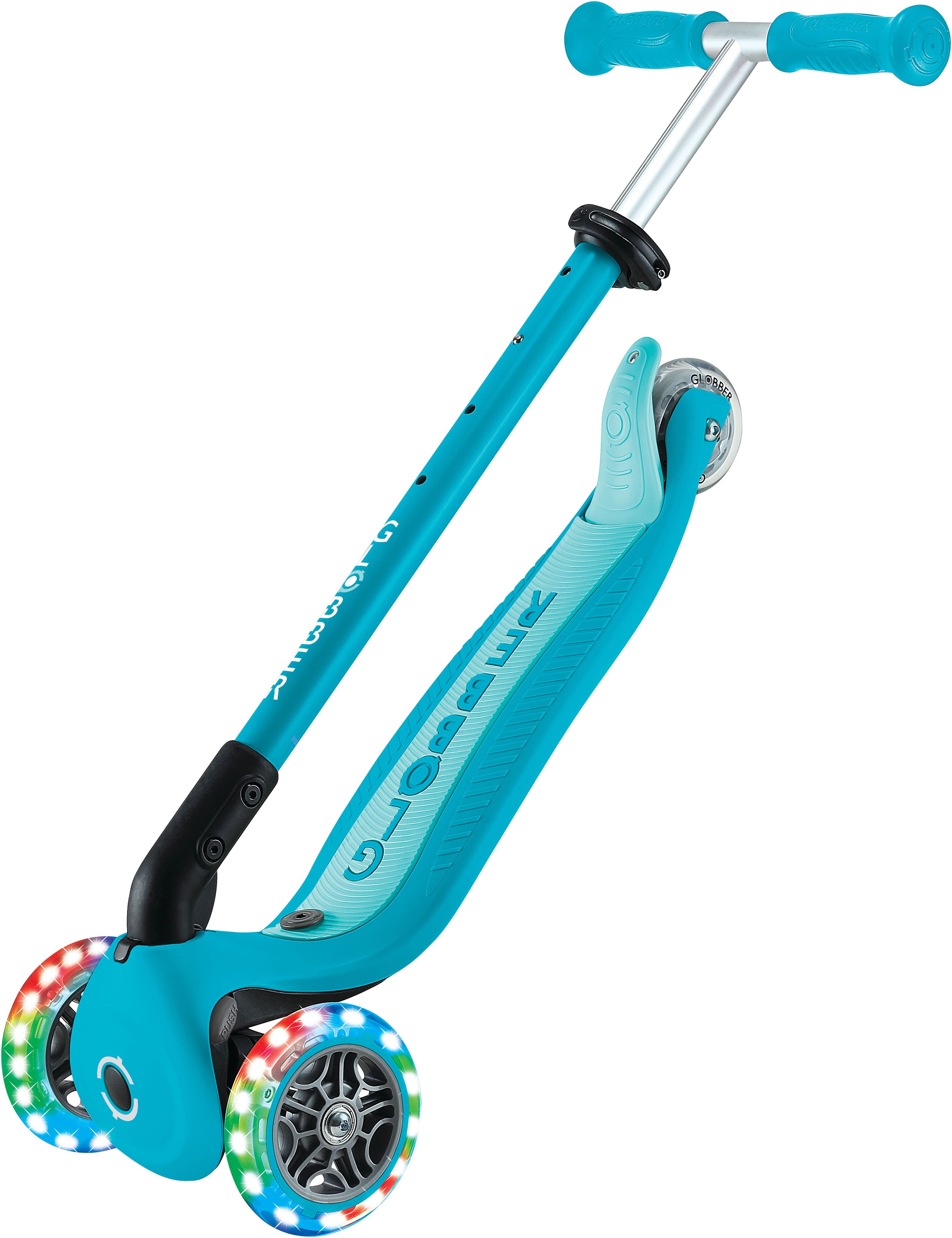 Globber Tretroller »GO-UP ACTIVE LIGHTS 360, mit Leuchtrollen« Aufsitzrad, Laufrad und Scooter