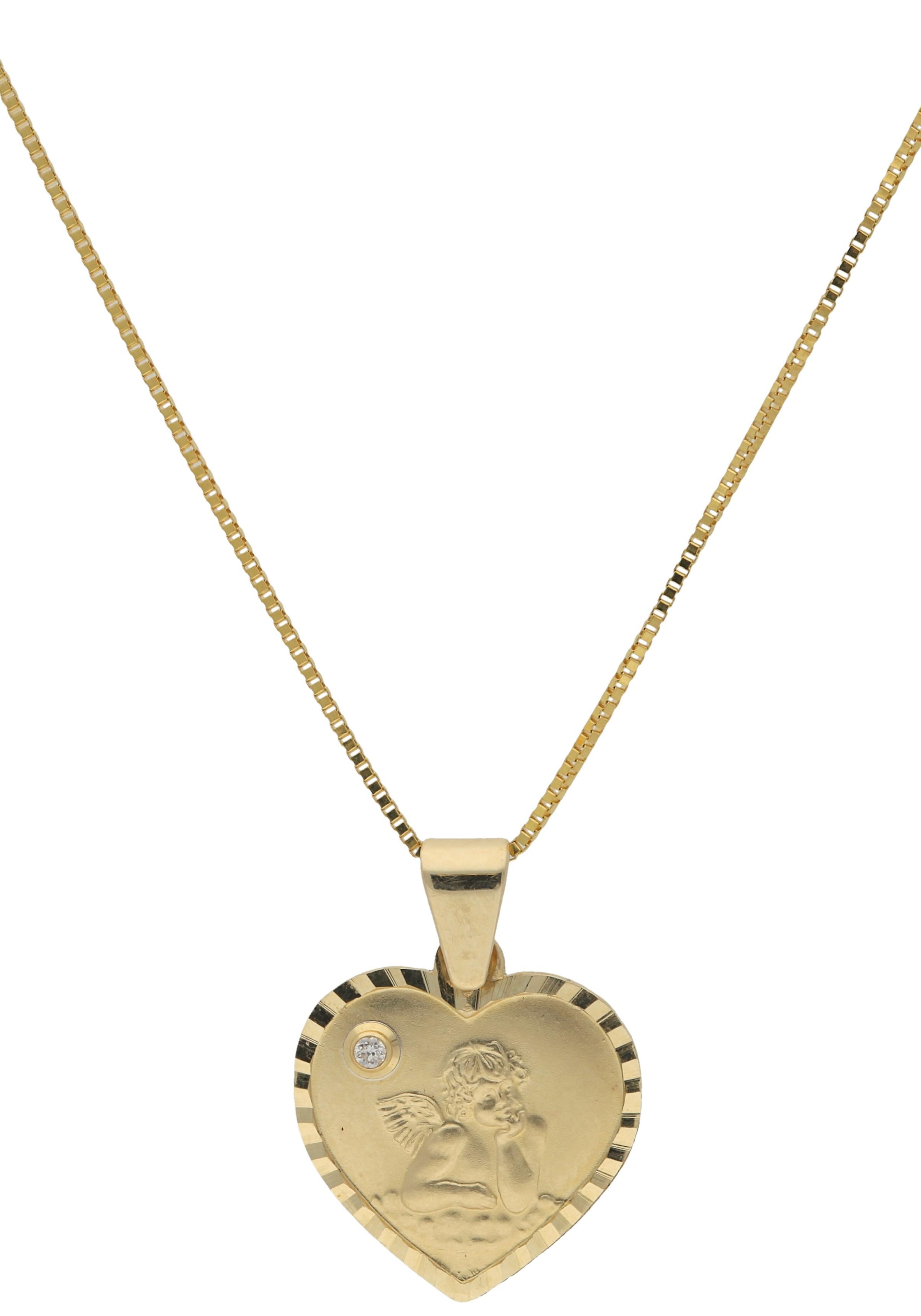 Firetti Kette mit Anhänger »Schmuck Geschenk Gold 375 Halsschmuck Halskette Goldkette Venezianer«, mit Diamant