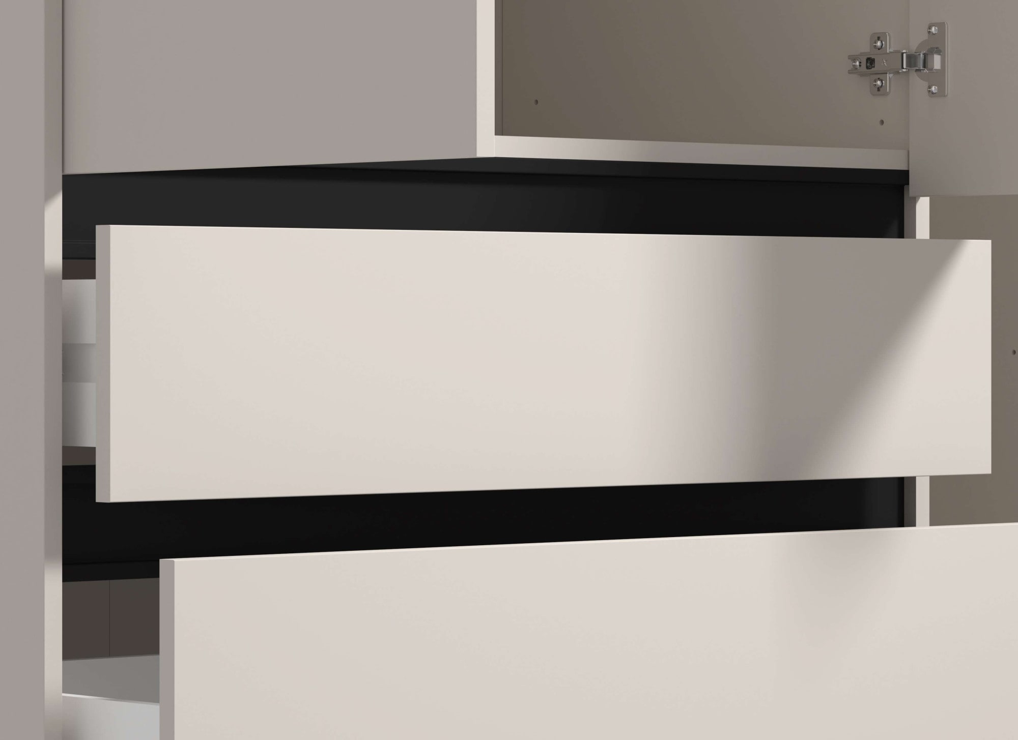 Home affaire Kleiderschrank »Corbett, grifflose Optik, FSC-zertifziert, Made in Europe« 138 oder 182,5cm breit, 211cm hoch und 54,5cm tief,  mit Spiegel, 3 Schubladen und Innenausstattung