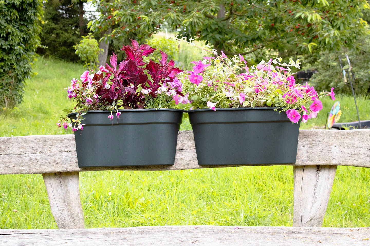 KHW Balkonkasten »Flowerclip XXL«, (Set, 2 St.), BxTxH: 57,5x27,7x27 cm