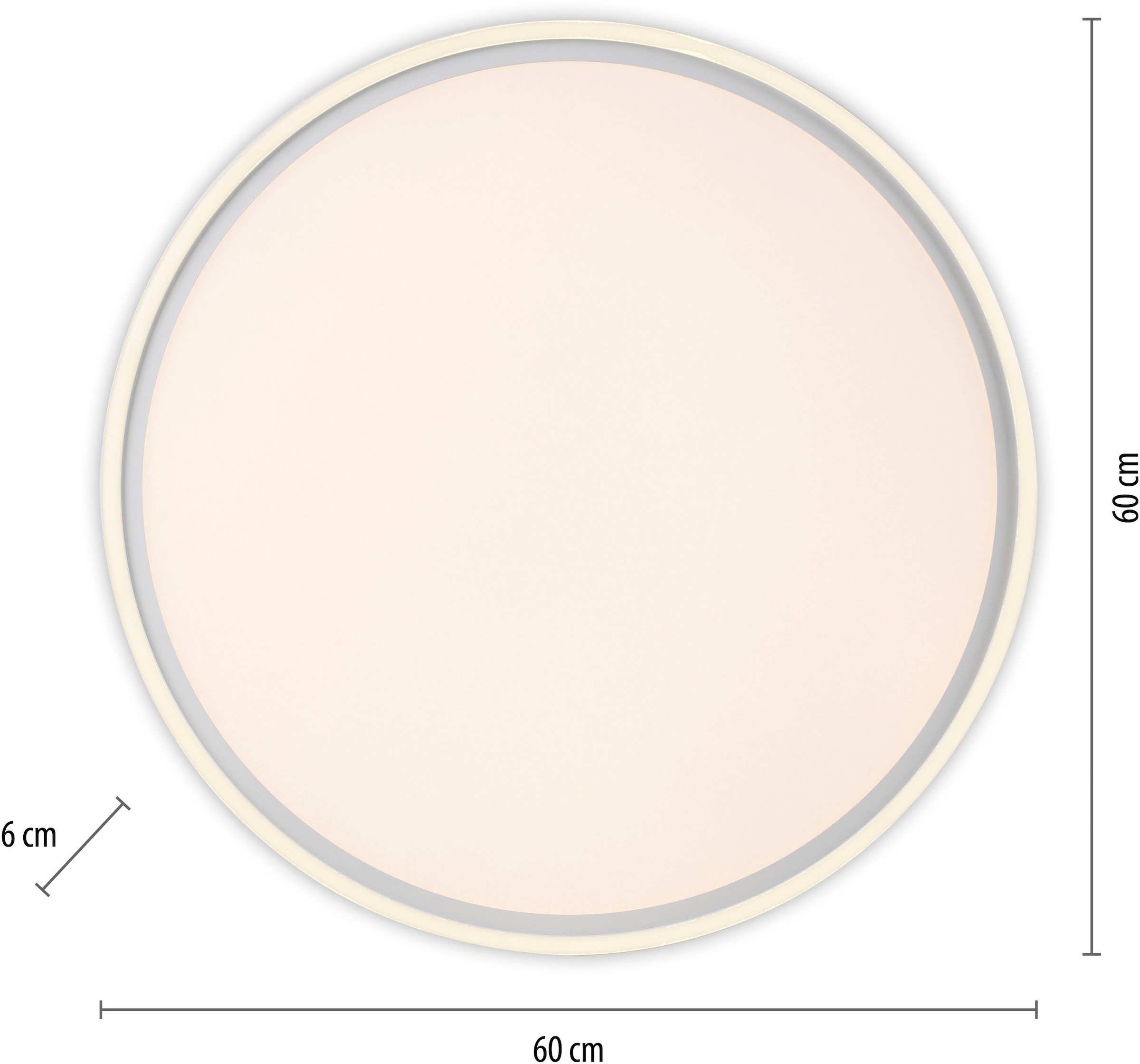 JUST LIGHT Deckenleuchte »EDGING« LED-Board 1 Stk. warmweiß - kaltweiß LED,  Fernbedienung, Funk inkl., separat steuerbar (Schalter)