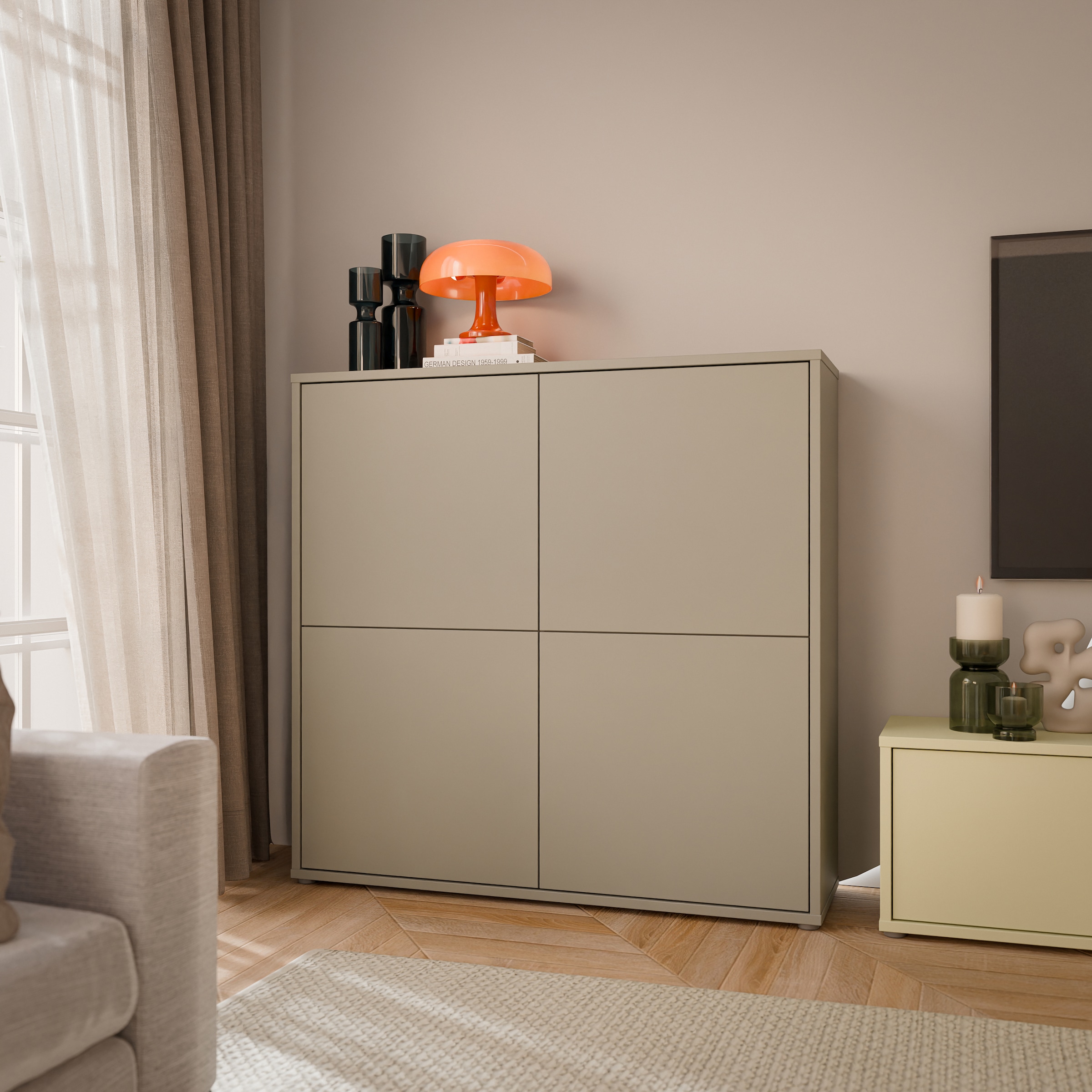 FORTE Highboard »Alice Springs« Grifflos,Push to open, Stauraum