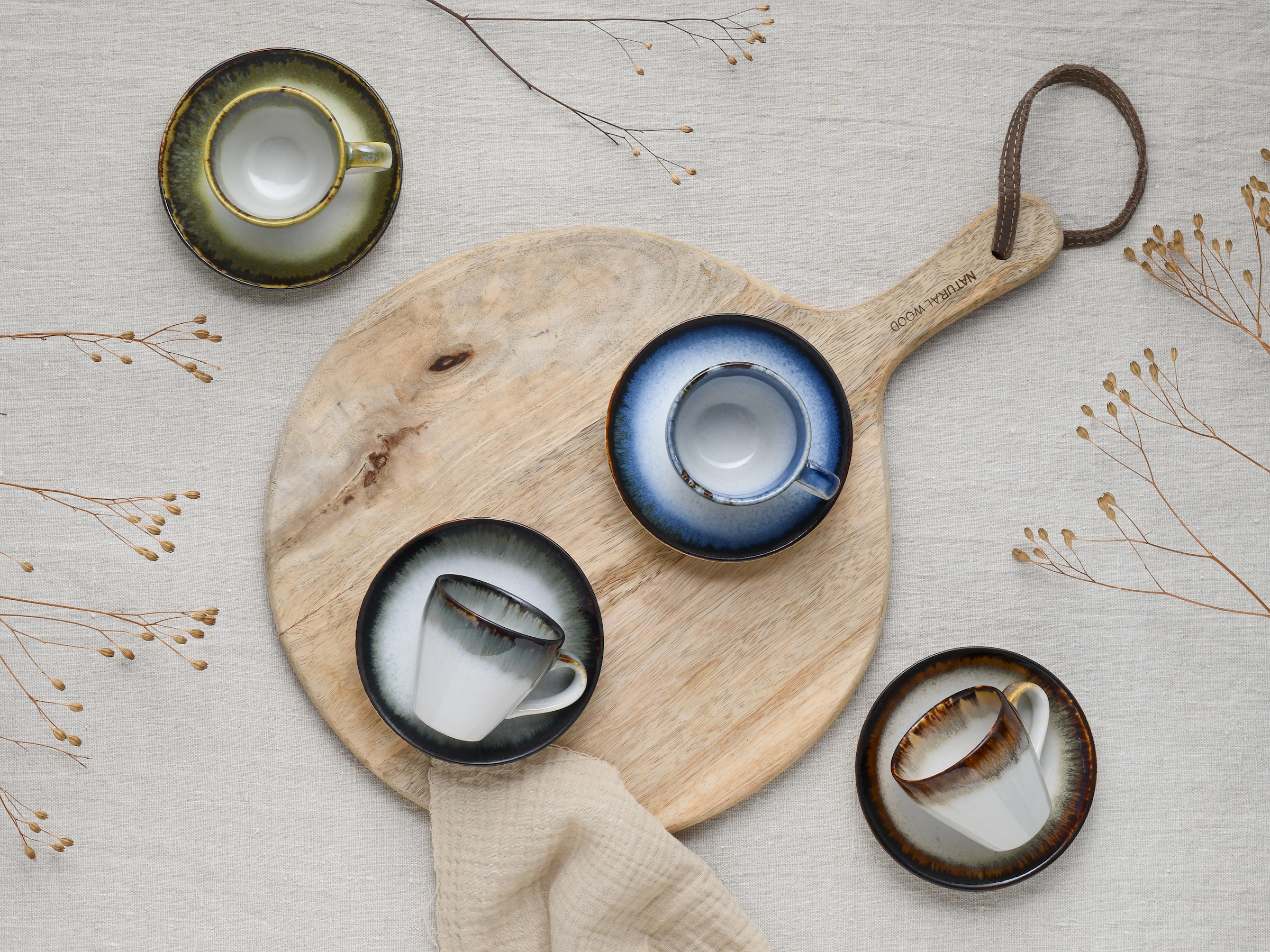 CreaTable Espressotasse »Cascade Mix, Espresso-Set, 8-tlg.« Reaktivglasur