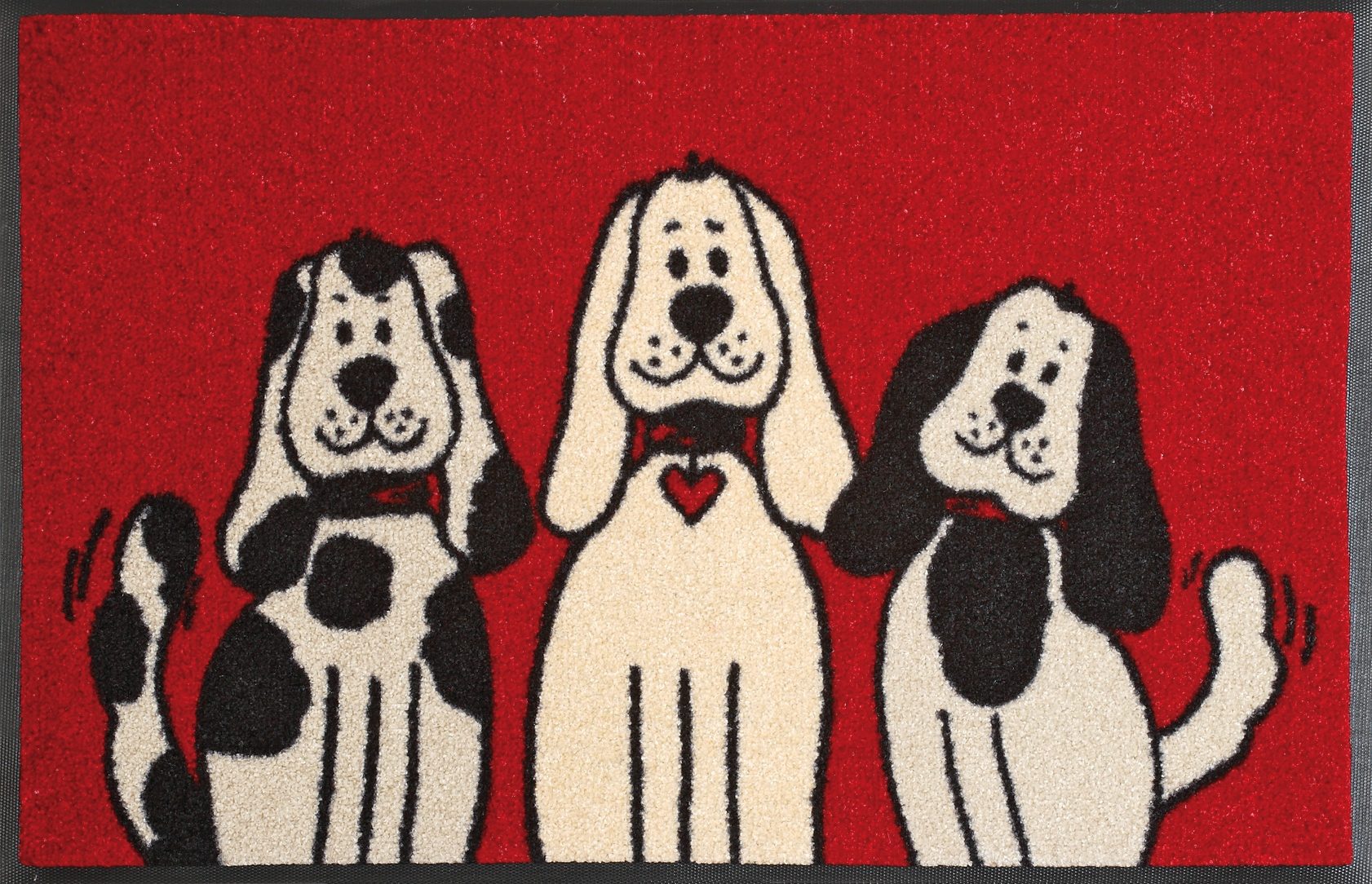 Hund, Spruch, wash+dry »Doggy Motiv Home«, mit rechteckig, Schmutzfangmatte, by Fußmatte rutschhemmend Kleen-Tex