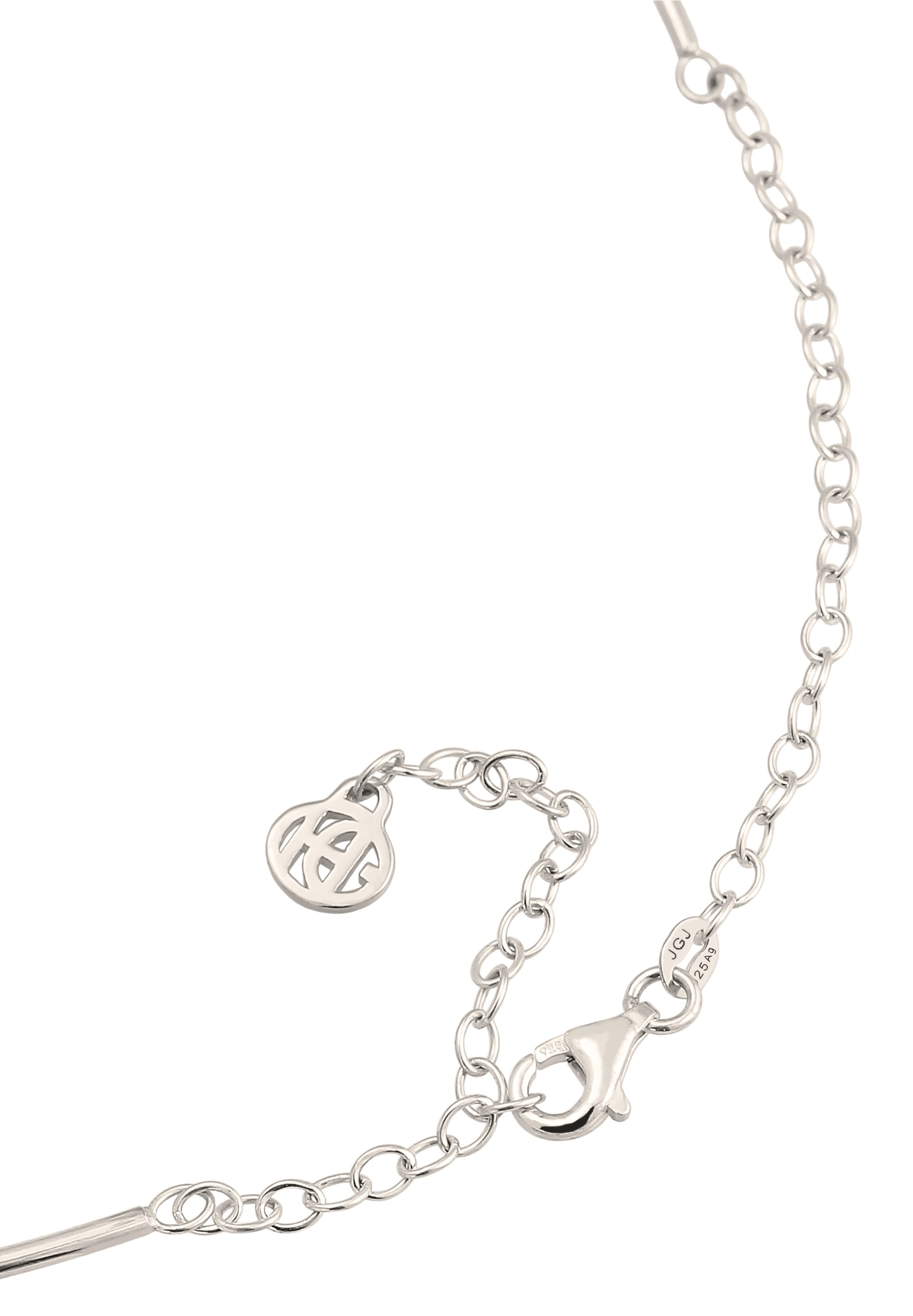 HAZE & GLORY Silberkette »Halskette Halsreif Muschel Jade Grünlich-Braun 925 Sterling Silber«