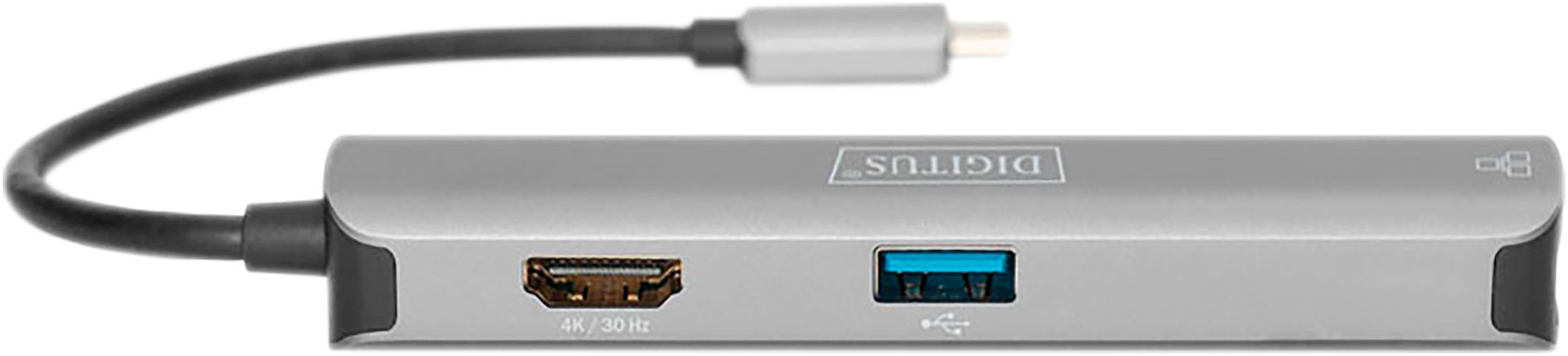 Digitus Video-Adapter »Type-C zu HDMI (4K/30Hz) USB-AX3/RJ45 Adapter«
