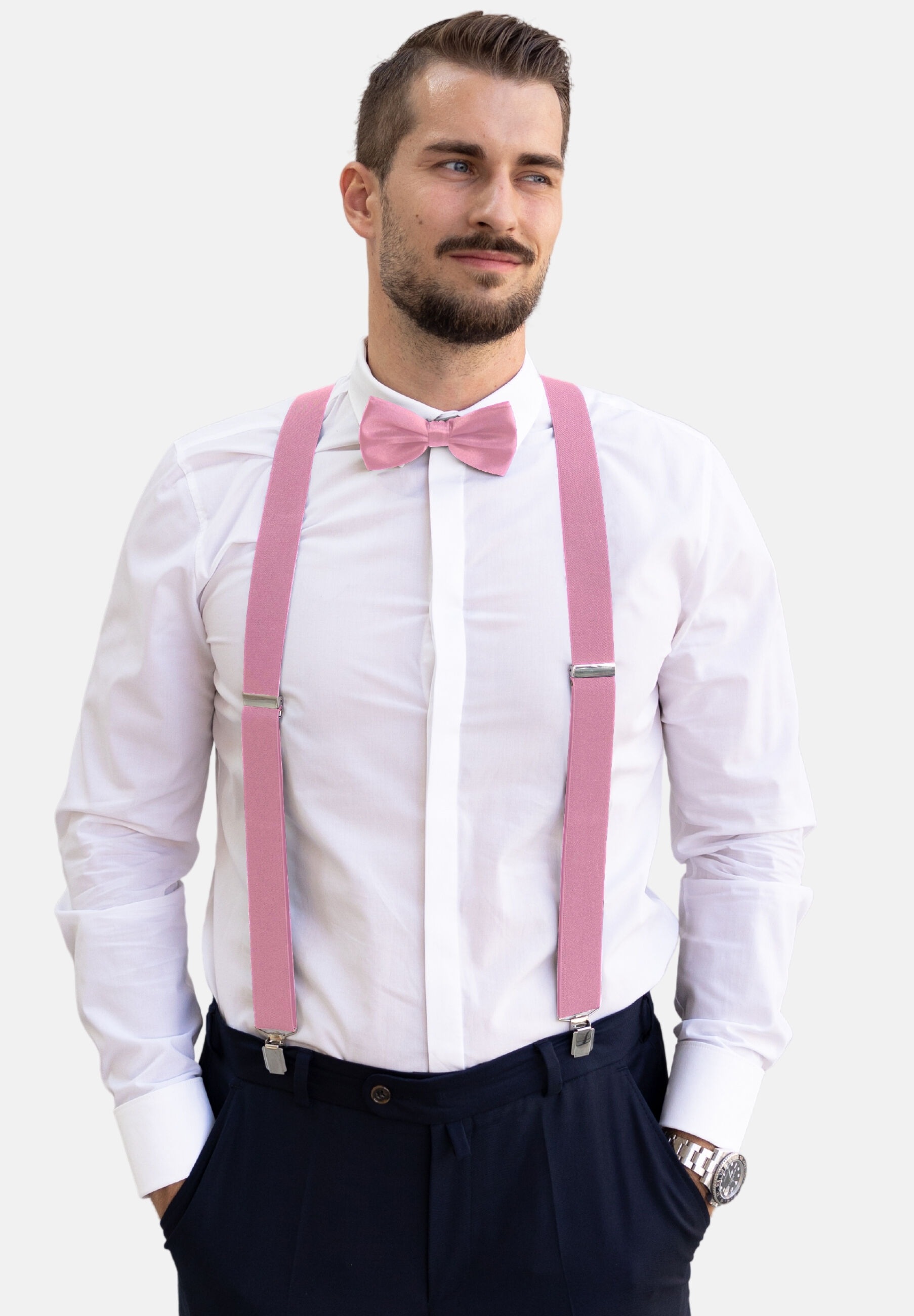 Massi Morino Hosenträger »Massi Morino Hosenträger-Set« 2 Stk. mit Fliege