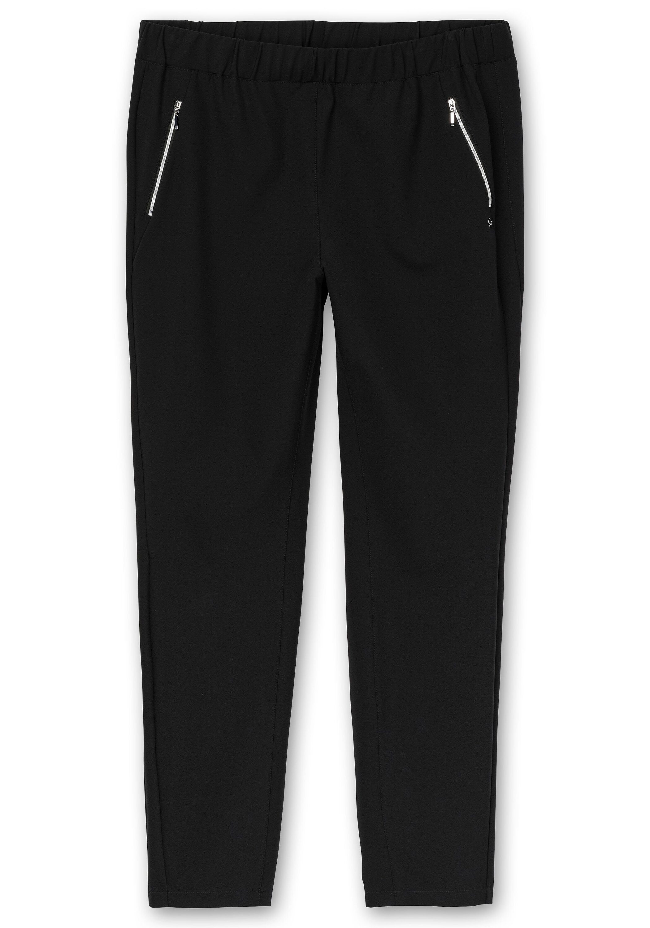Sheego Stretch-Hose »Hose mit Schlupffbund und Zierreißverschlüssen«