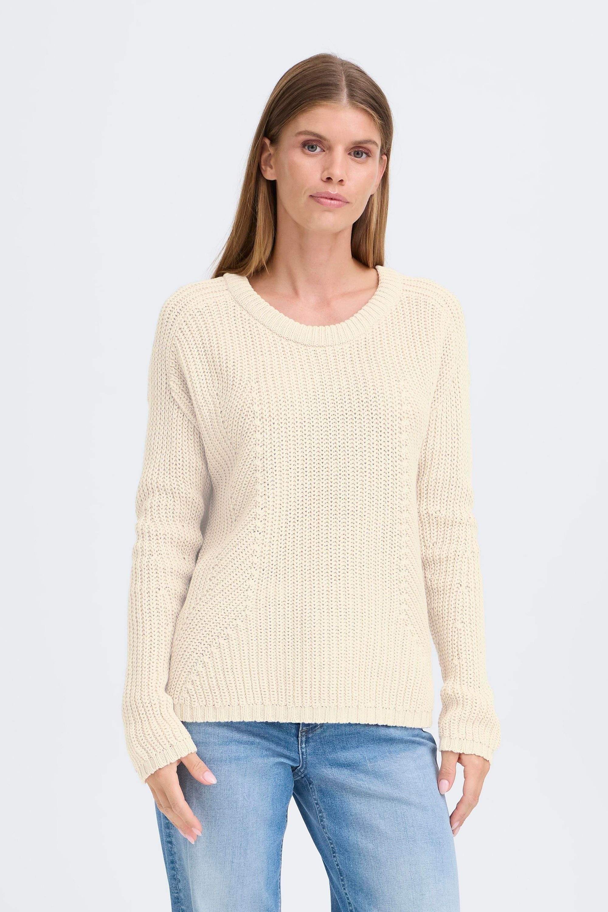 OXMO Strickfleece-Pullover »Strickpullover OXKanna«