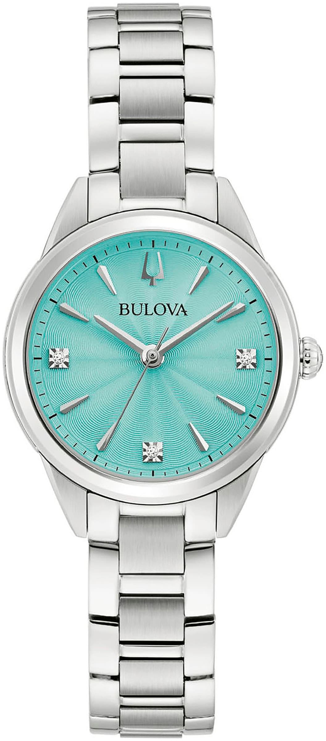 Bulova Quarzuhr Armbanduhr, Damenuhr, Edelstahlarmband, analog