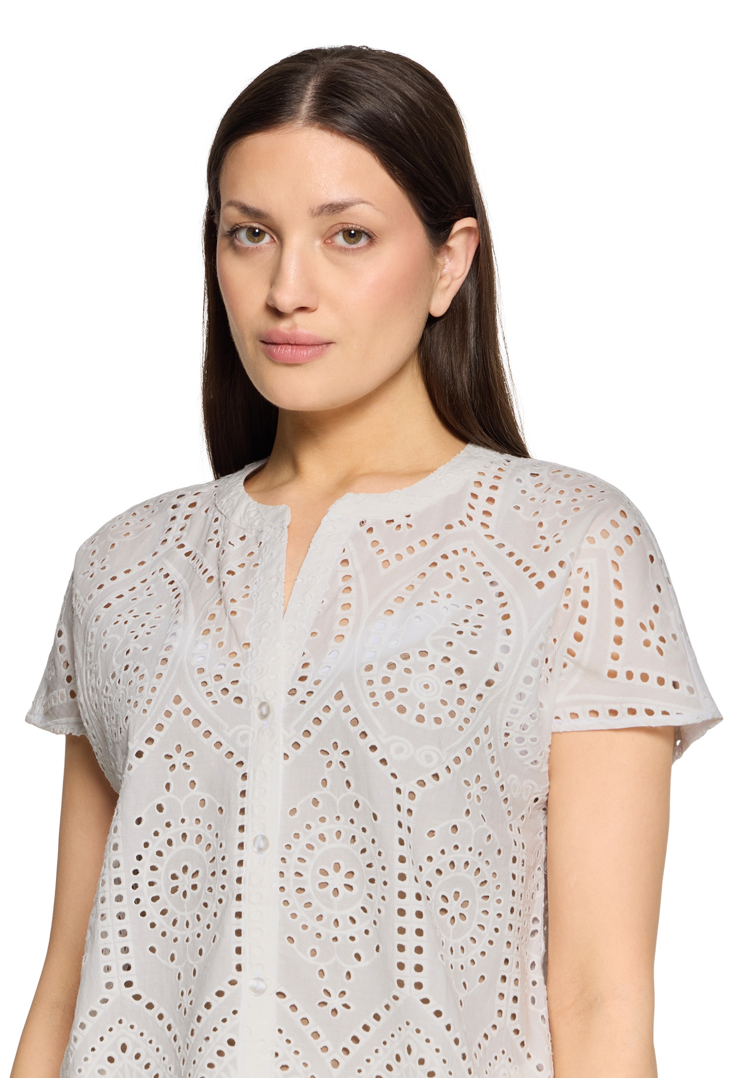 Betty&Co Hemdbluse »Hemdbluse mit Stickerei«
