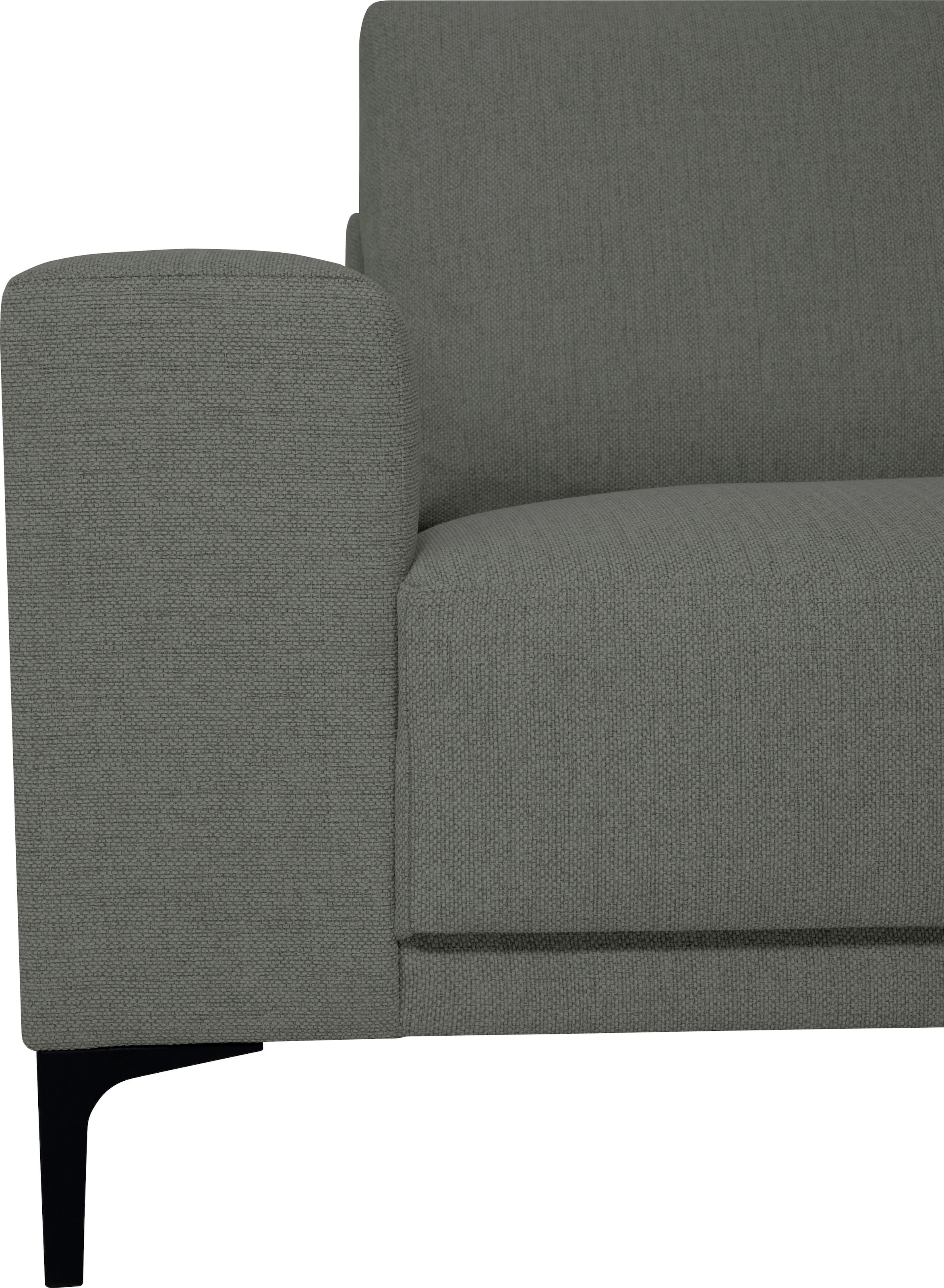 OTTO home Ecksofa »Xander, L-Form,« Breite 289 cm, Webstoff, Soft-Touch Chenille, schwarze Metallfüße