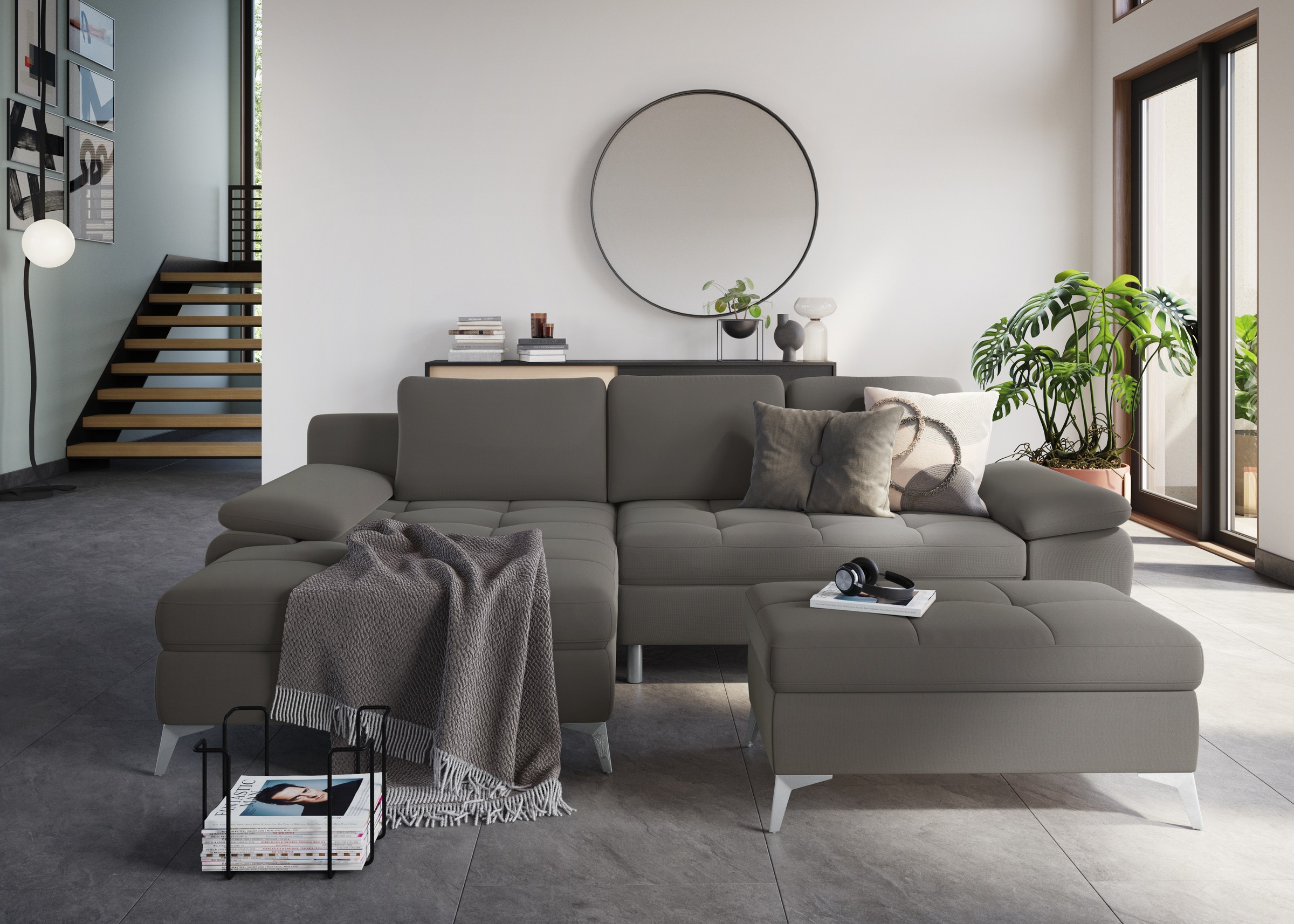 sit&more Ecksofa »Latigo L-Form«, mit Recamiere, wahlweise mit Bettfunktion und Bettkasten