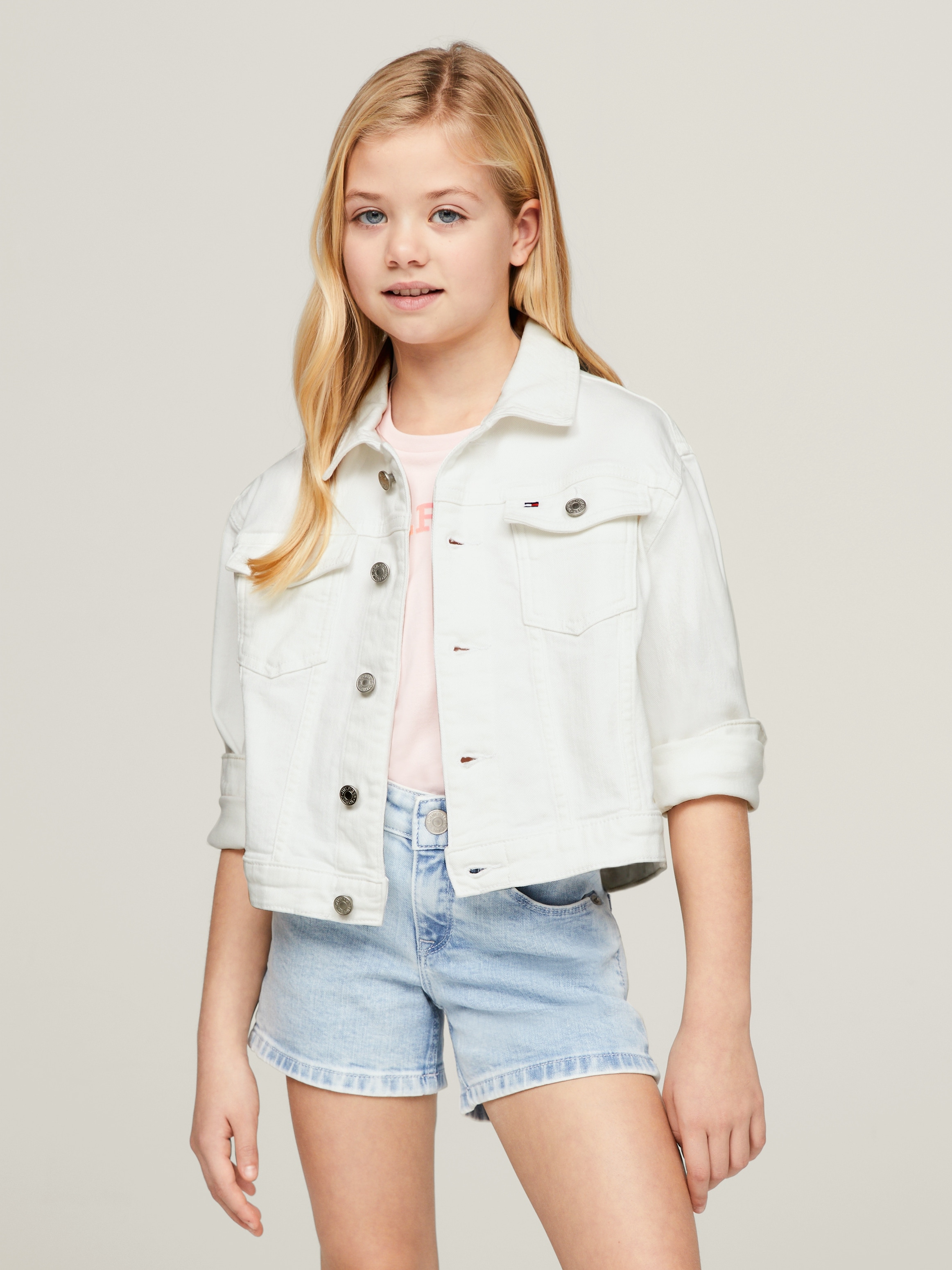 Jeansjacke »DENIM TRUCKER JACKET WHITE«, Kinder bis 16 Jahre