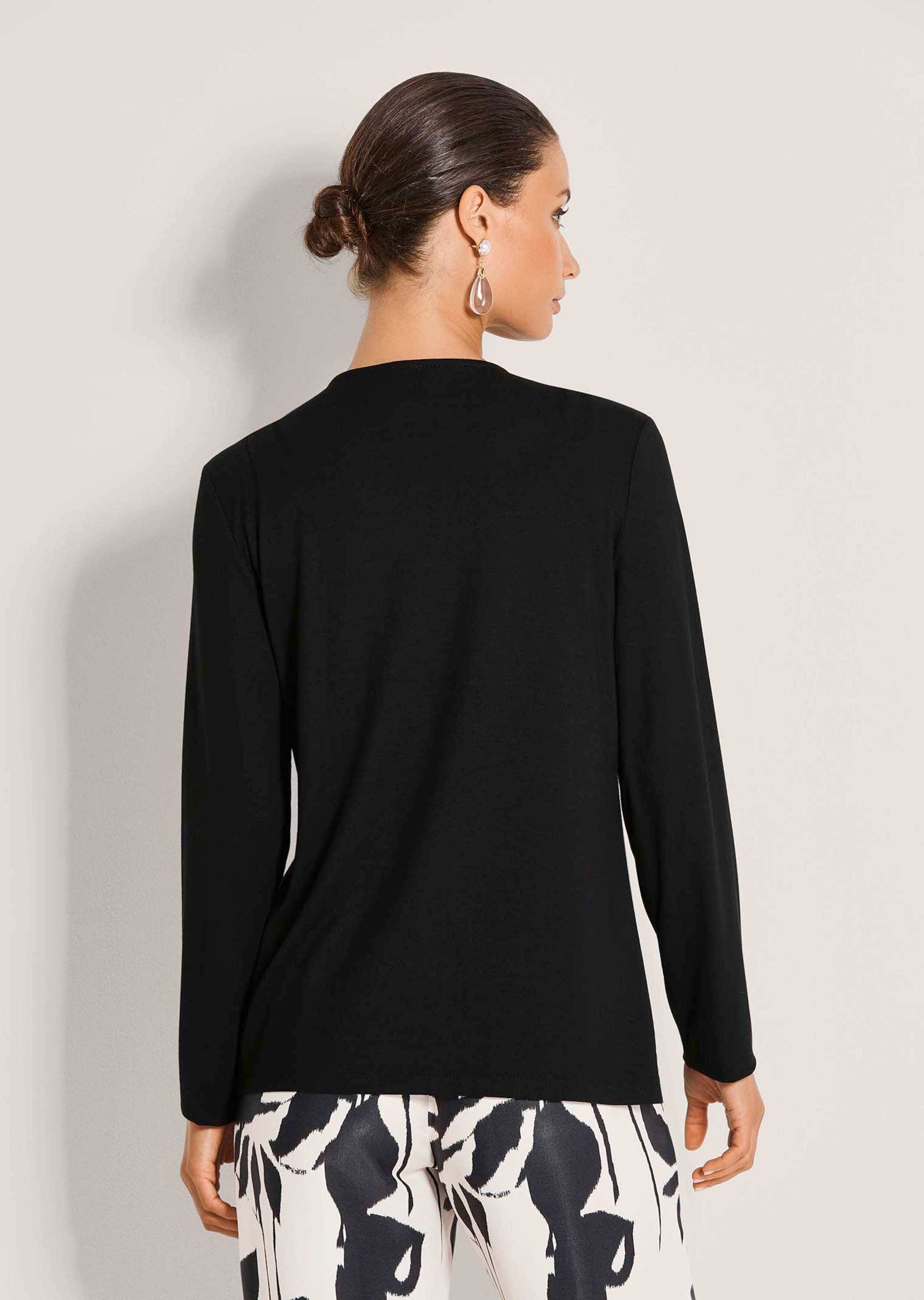 MADELEINE Langarmshirt »Shirtjacke Offene, leichte Jacke in weiter Form« Funkelnde Steine