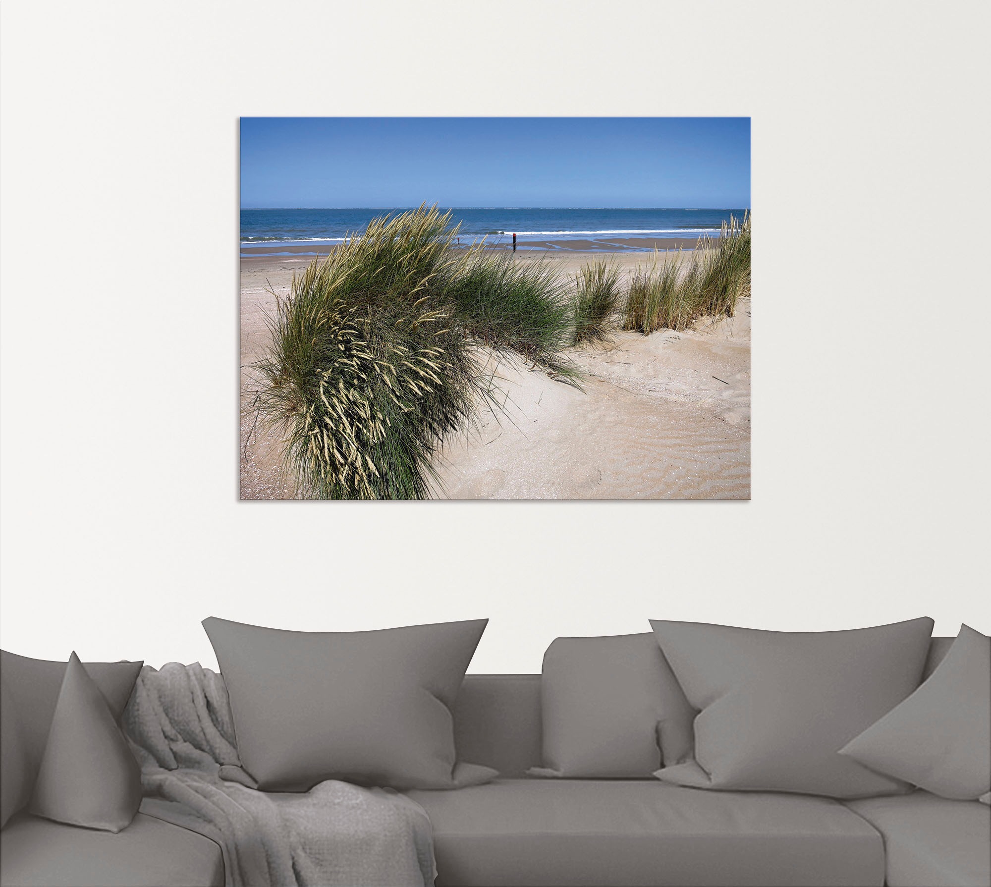 Artland Wandbild »wellige Dünenlandschaft«, Strand, (1 St.), als Alubild, Leinwandbild, Wandaufkleber oder Poster in versch. Größen