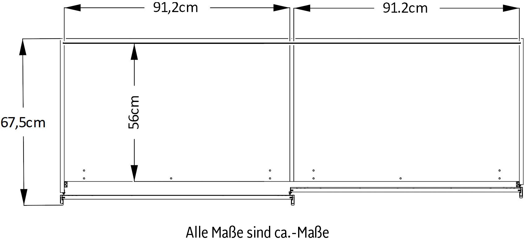 STAUD Schwebetürenschrank »Includo, Made in Germany« vier verschiedene Ausstattungsvarianten