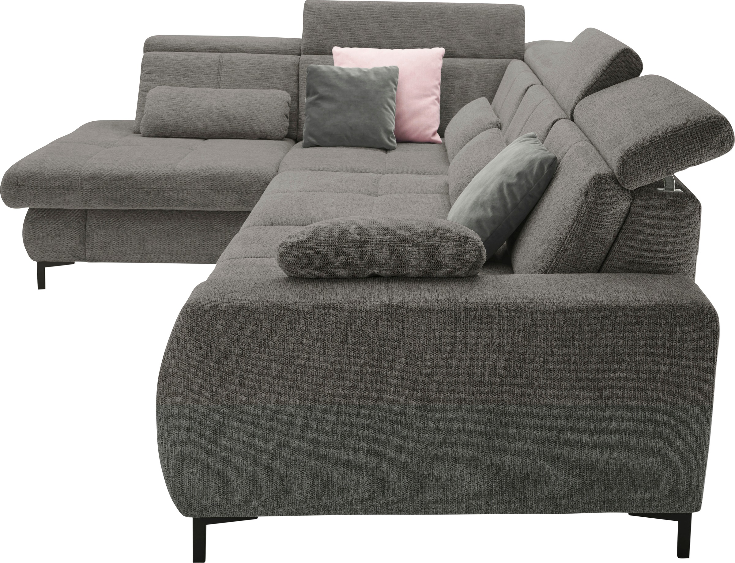 set one by Musterring Ecksofa »SO 3400, Komfortsitzhöhe 47cm oder 49cm, inkl. Sitztiefenverstellung«, verschiedene Funktionen, Kaltschaumpolsterung, Stellmaße 220 x 317 cm