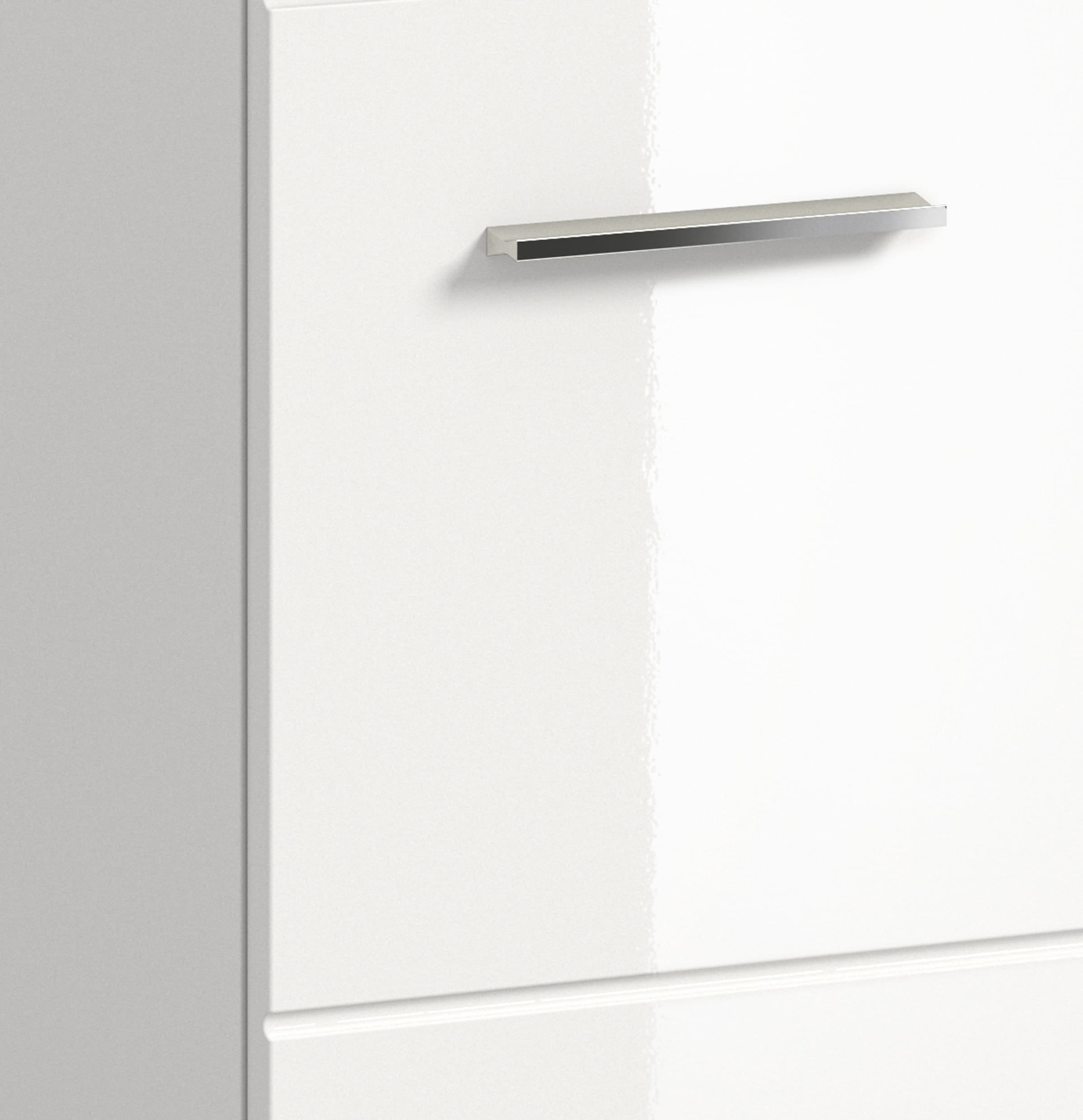 welltime Stauraumschrank 1 Stk. tlg. Florenz, Stauraumschrank, Weiß Hochglanz, 30 cm breit, 4 Fächer