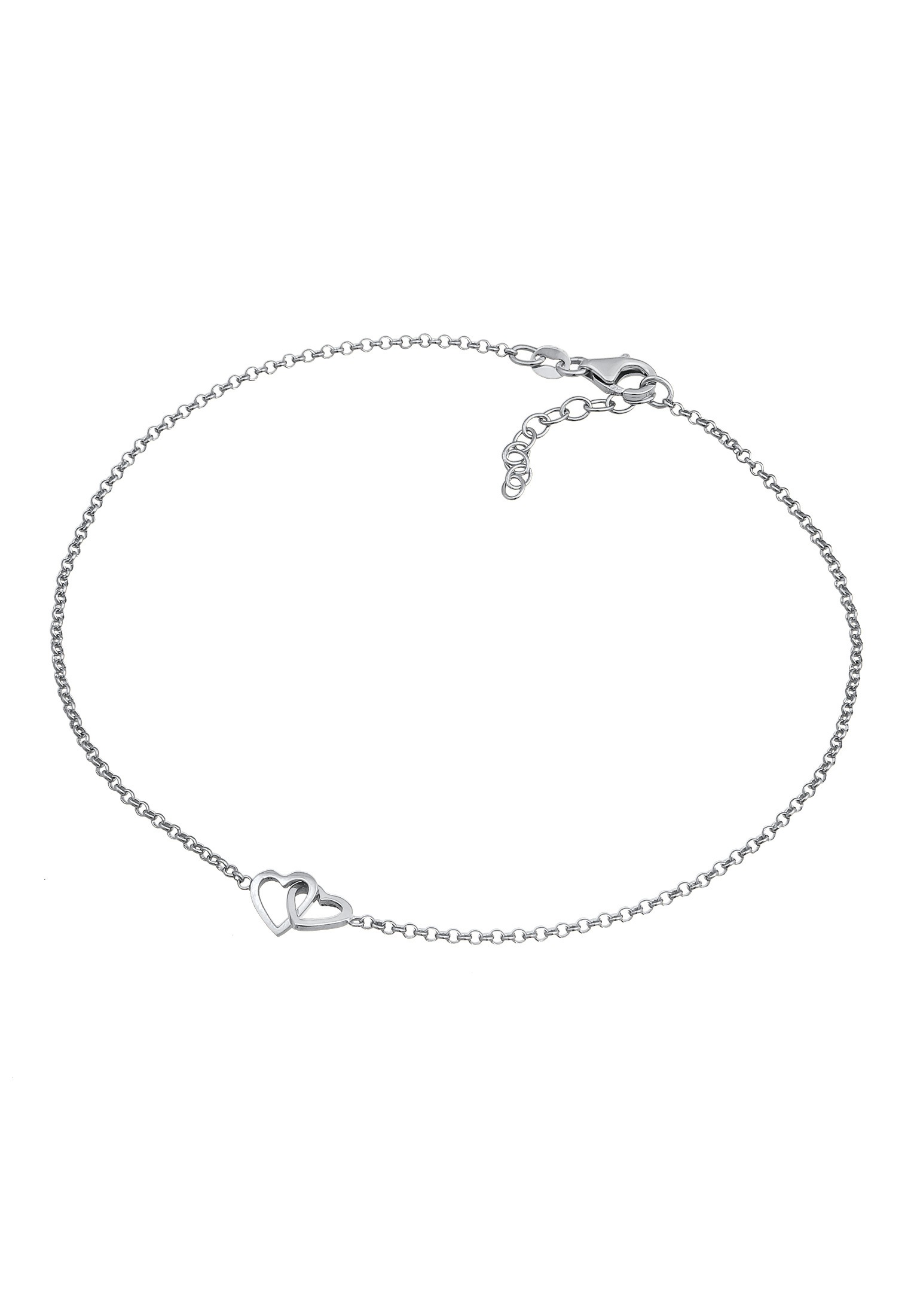 Elli Fußkette »Fußschmuck Herz Liebe Verschlungen 925 Silber«
