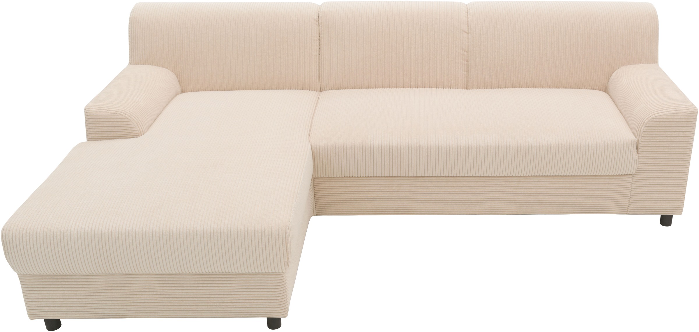 INOSIGN Ecksofa »Turah 2, L-Form, in Cord u. wasserabweisender Microfaser, Federkern«, B/T/H: 241/146/79 cm, incl. Zierkissen, wahlweise mit Bettfunktion