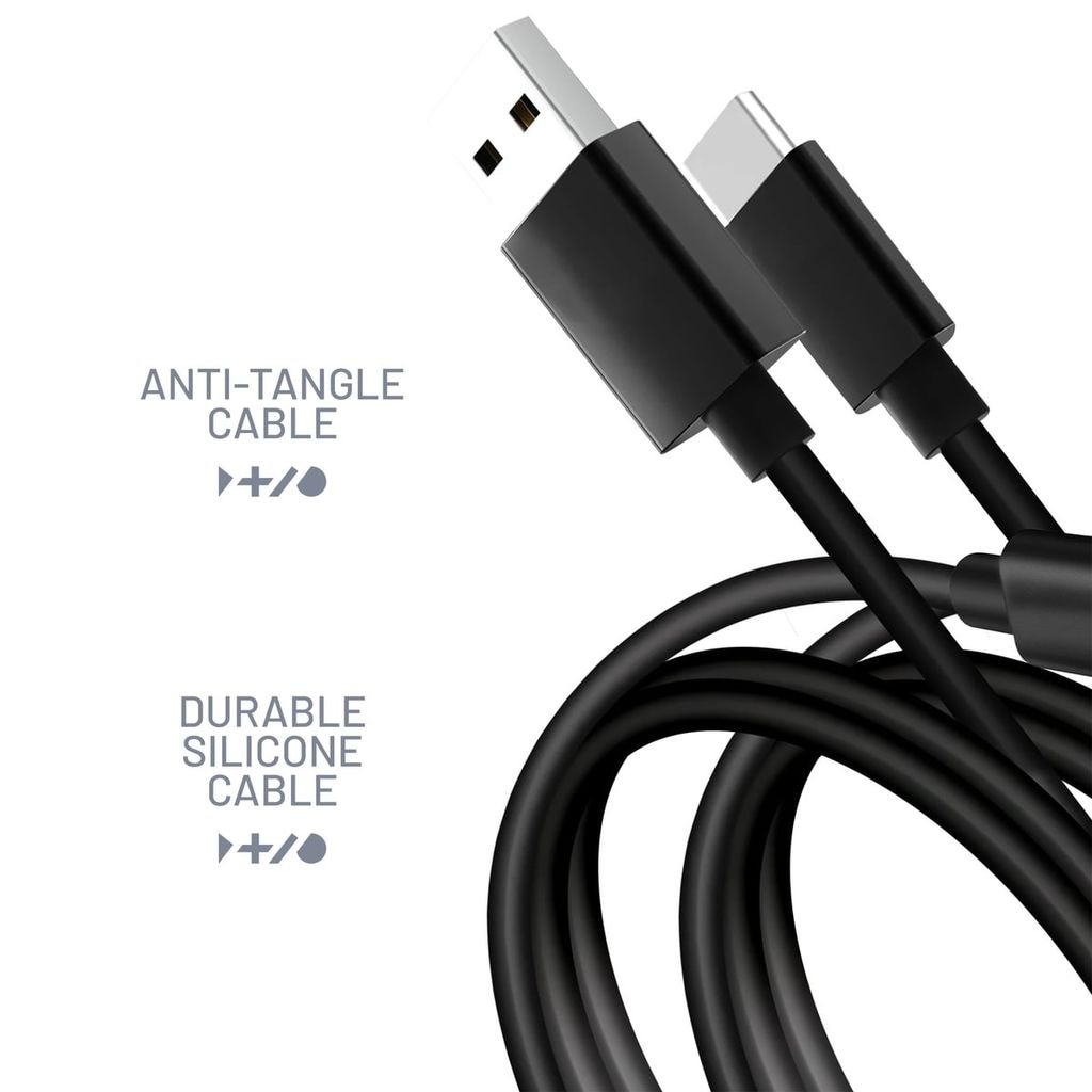 Stealth USB-Kabel »Silikon Ladekabel im Doppelpack je 2m (1x USB-A -> C & 1x USB-C -> C)«, USB-C-USB Typ A, 200 cm, Flexibles Silikon