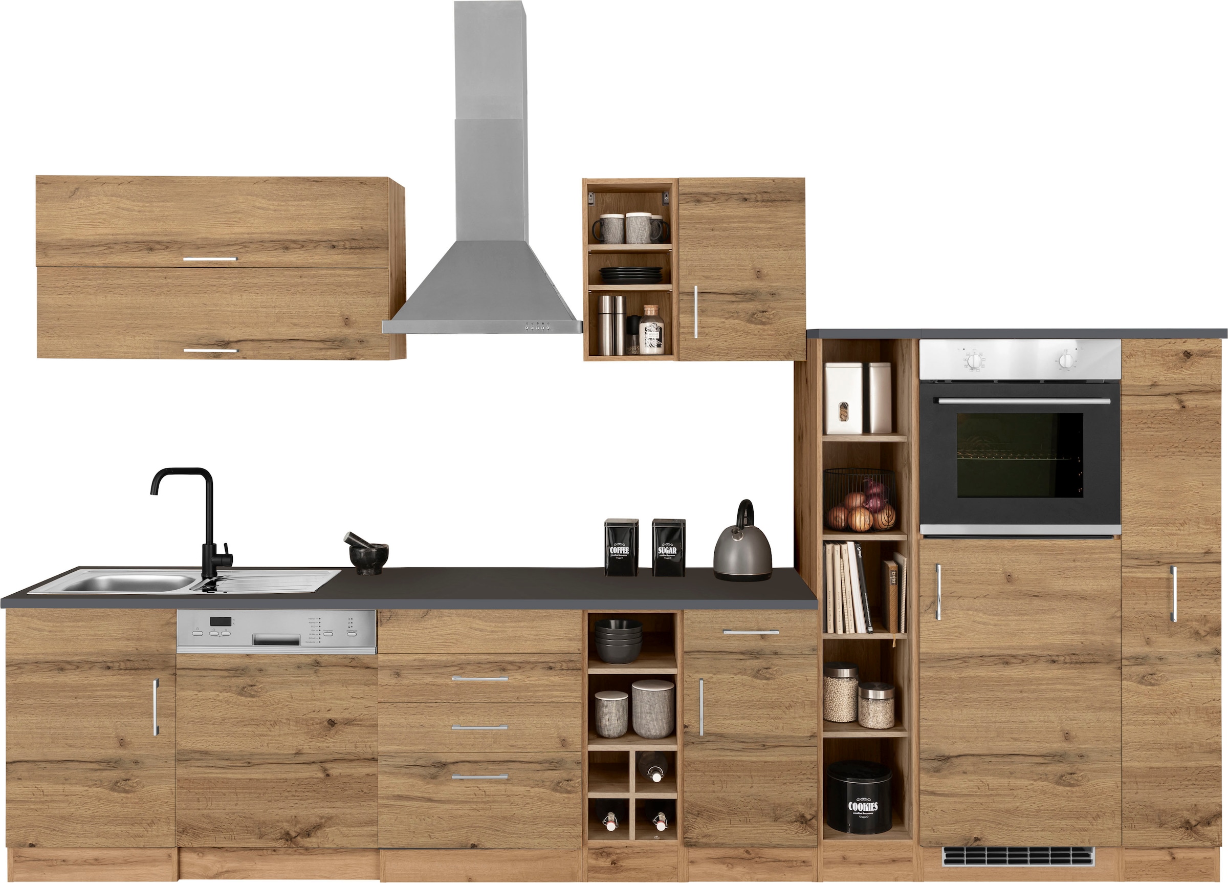 HELD MÖBEL Küchenzeile »Colmar«, ohne E-Geräte, Breite 360 cm bequem kaufen | Regale