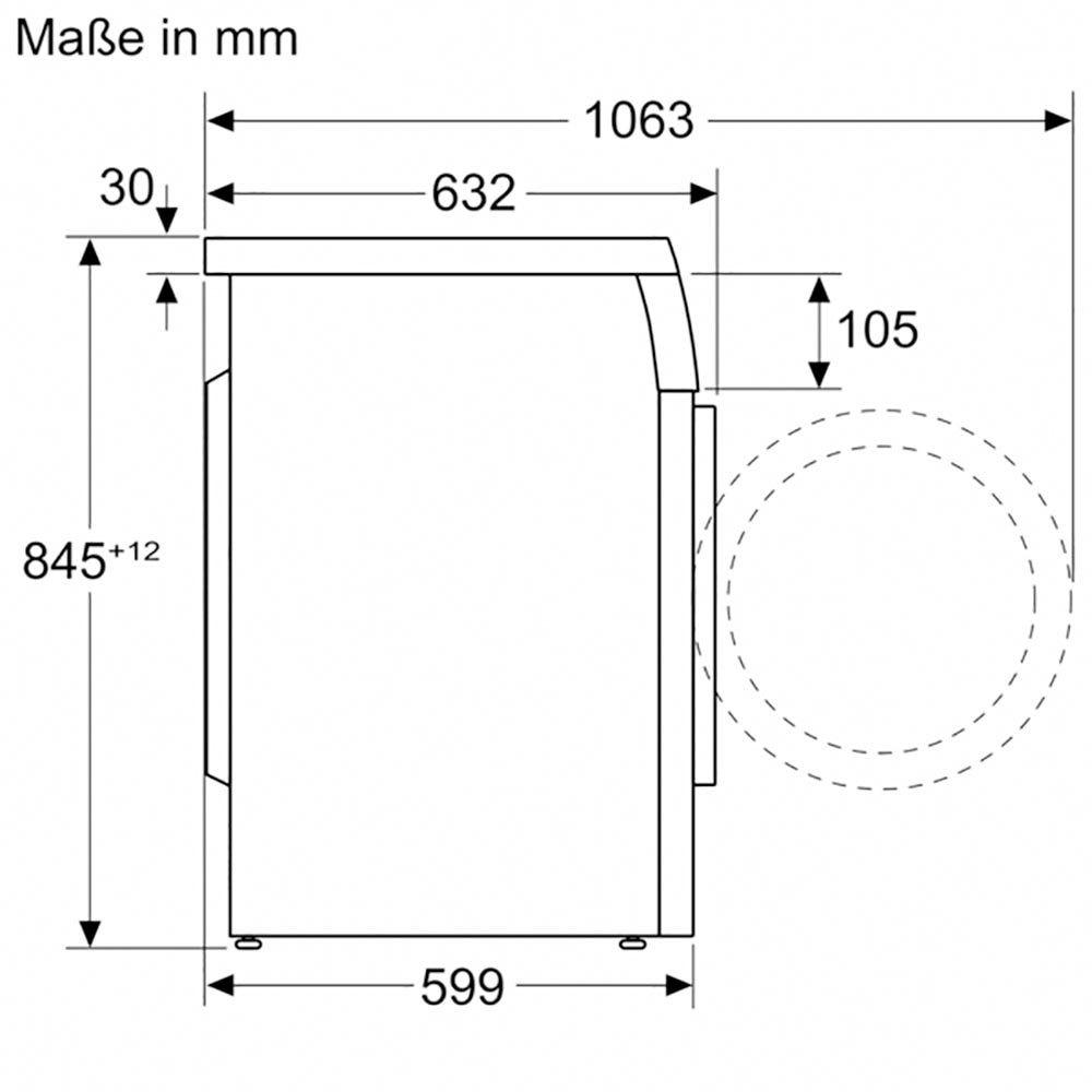 BOSCH Waschmaschine Serie 6 »WUU28T42«, 9 kg, 1400 U/min, Unterbaufähig, Zeitersparnis durch Speed Perfect, Großes LED-Display