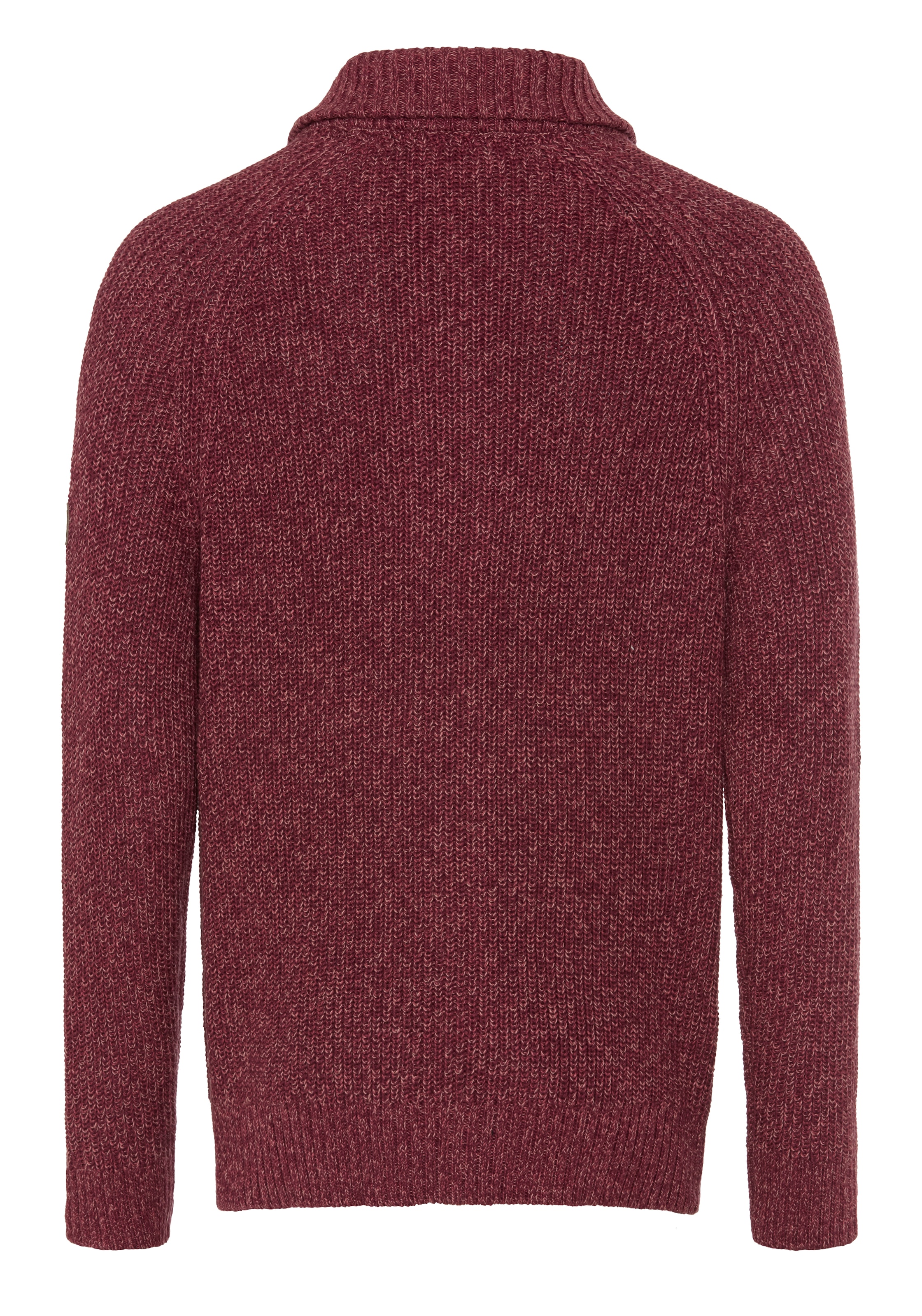 Man's World Strickjacke »Mit Stehkragen & Reißverschluss melierte Optik« regular fit, mit Raglanärmeln