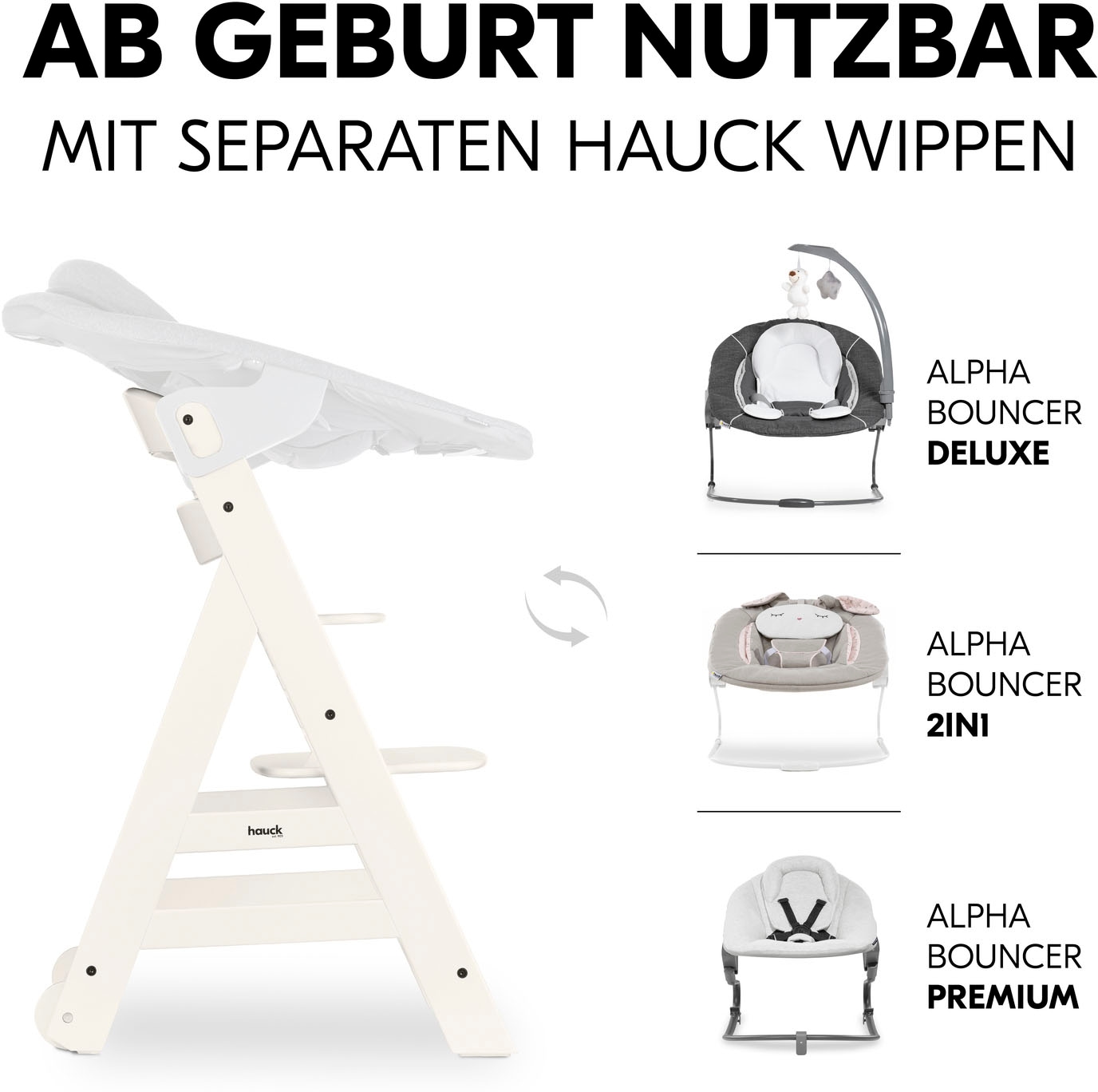 Hauck Hochstuhl »Beta+, White«, FSC® - schützt Wald - weltweit