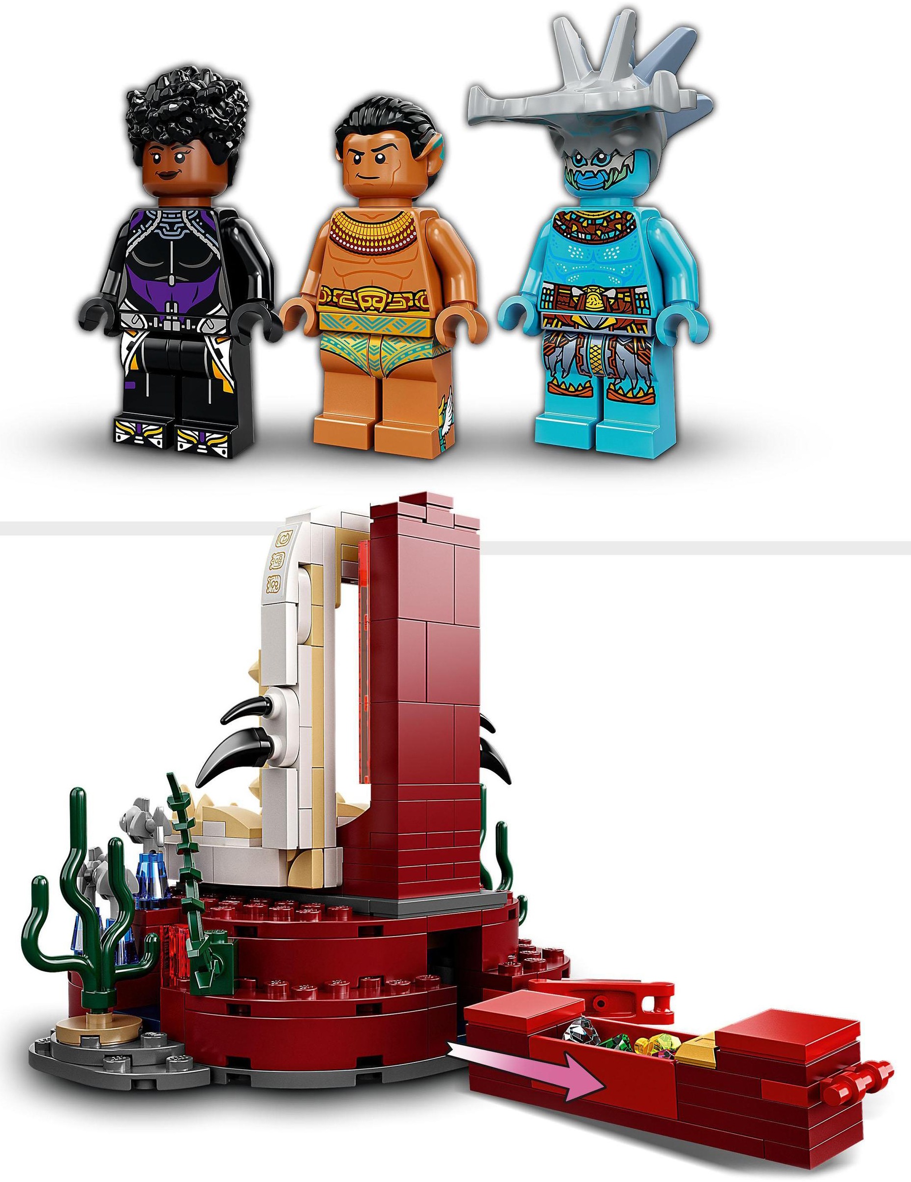 LEGO® Konstruktionsspielsteine »König Namors Thronsaal (76213), LEGO® Marvel«, (355 St.), Made in Europe