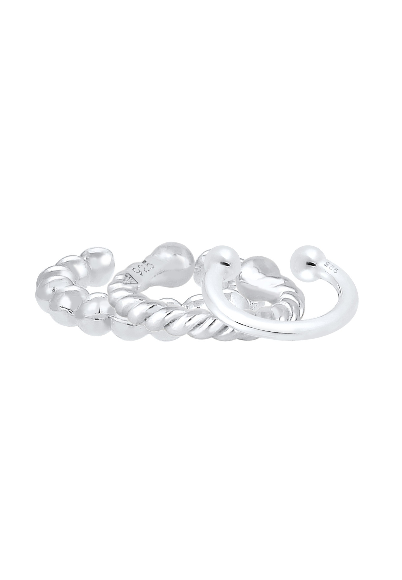 Elli Ohrklemme »Ohrringe Ohrklemme Ear Cuff 3er Set Kugel 925 Silber«