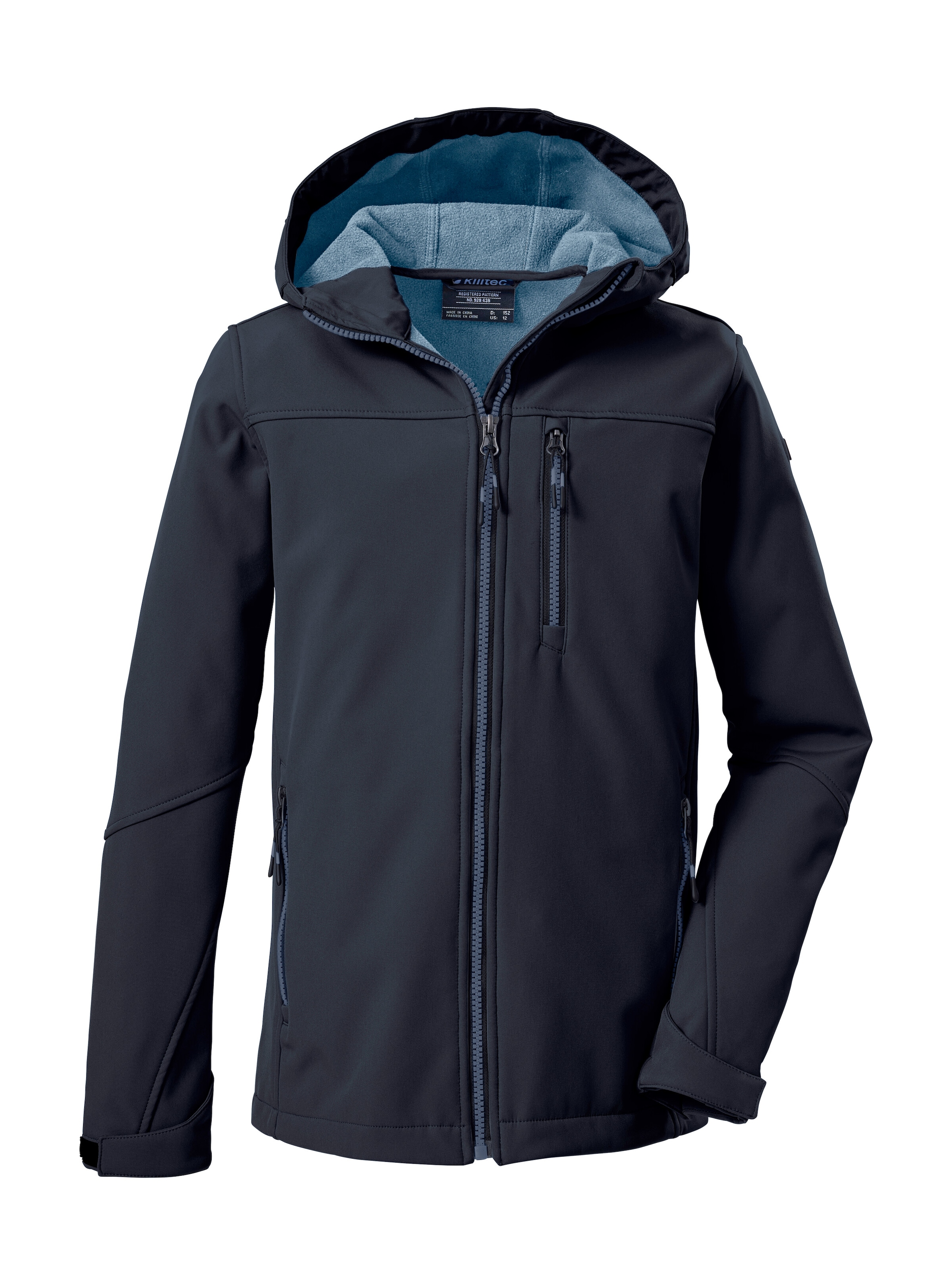 Killtec Softshelljacke »Jungen Softshelljacke«, Wasserabweisende Softshelljacke mit Fleece und verstellbaren Details