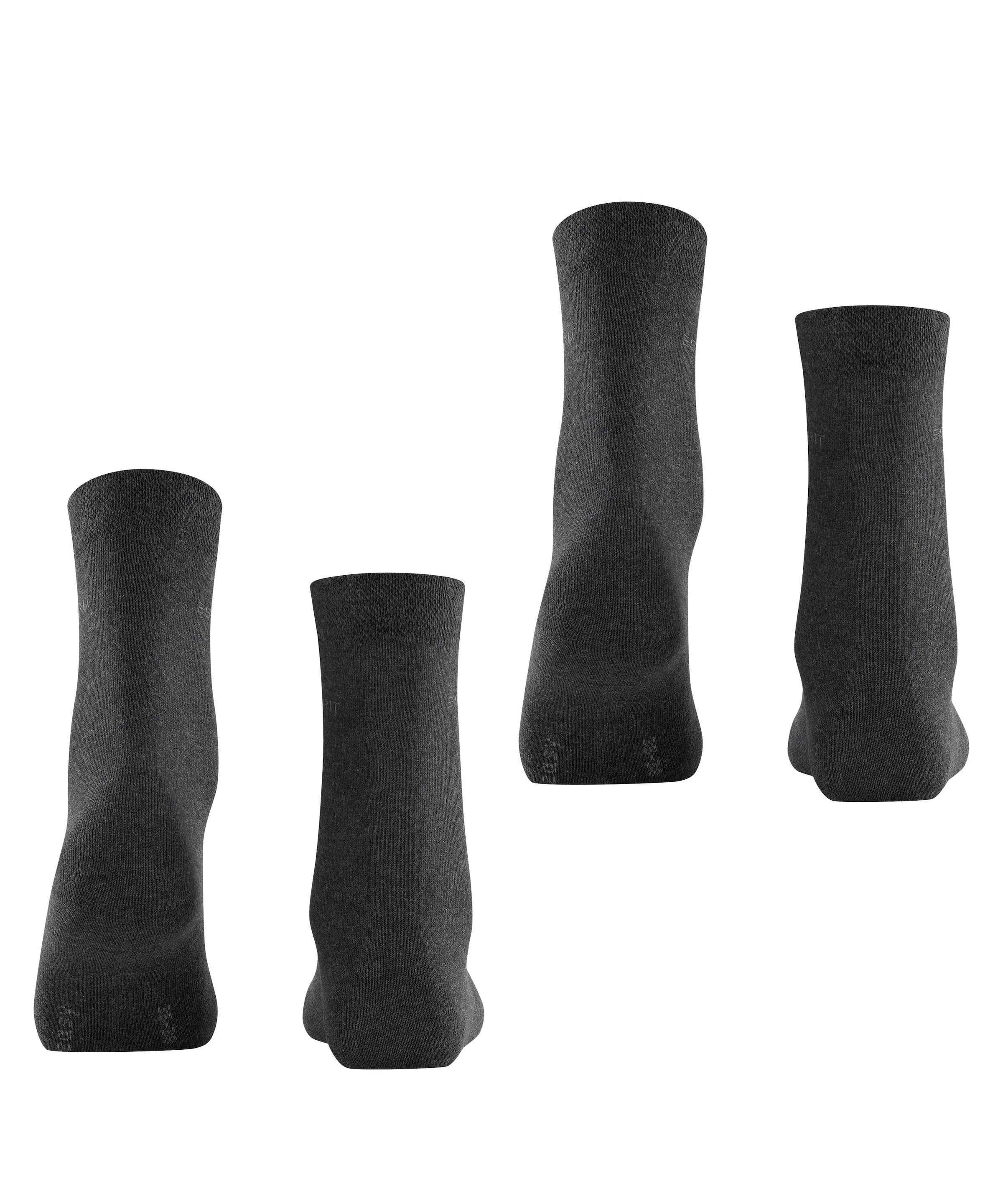 Esprit Socken »Basic Easy«, (2 Paar), ohne einschneidendes Bündchen, Basic-Socke, Uni-Strümpfe