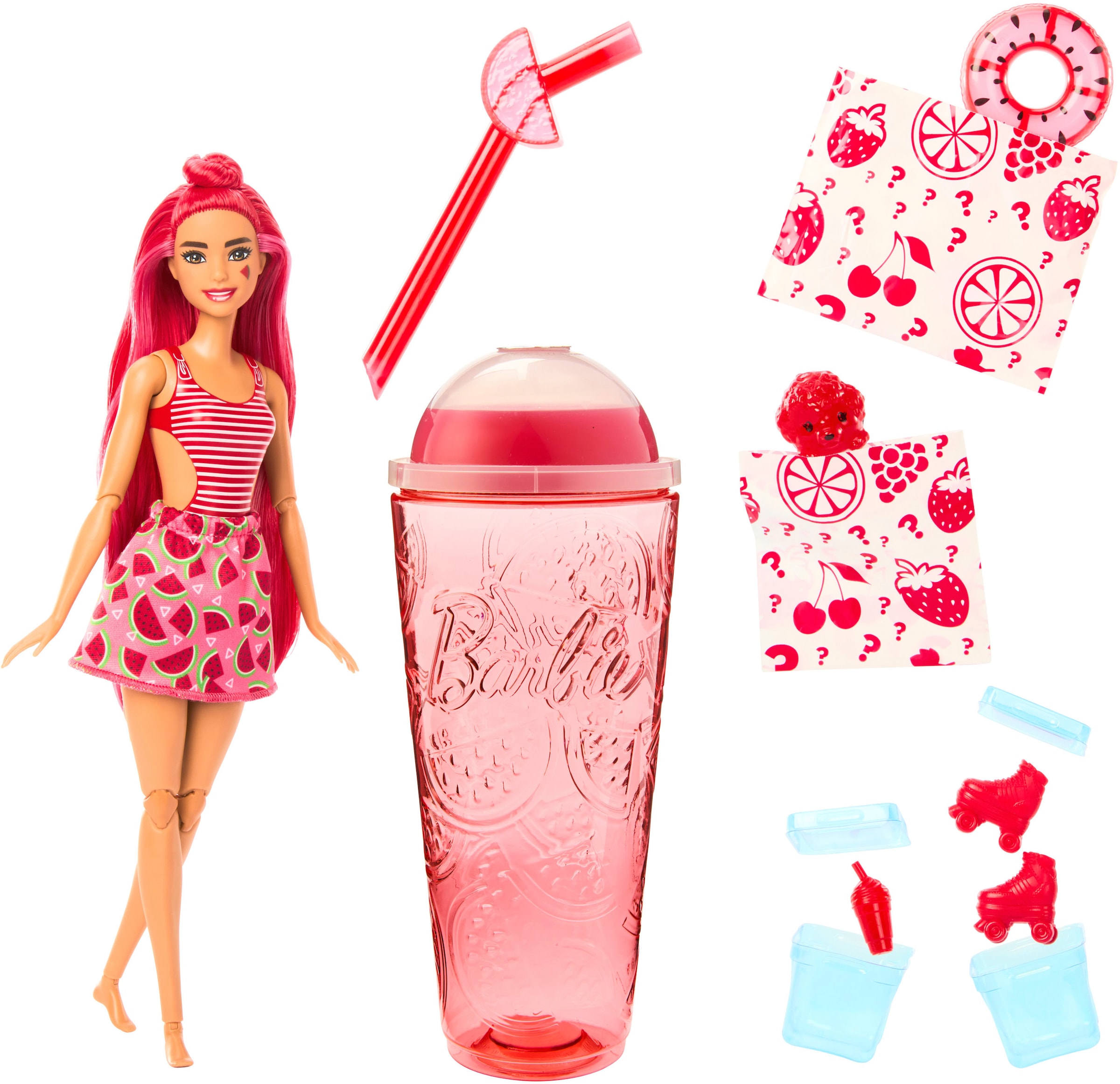 Barbie Anziehpuppe »Pop! Reveal, Fruit, Wassermelonendesign«, mit Farbwechsel