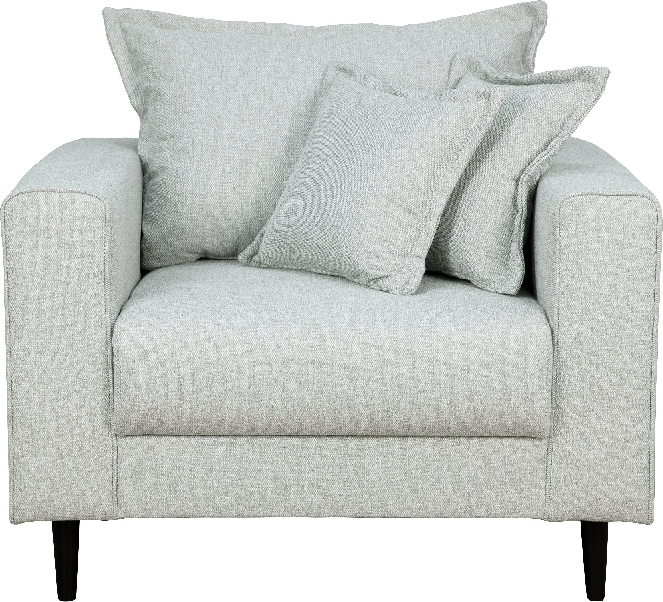 Home affaire Sessel »VEYRAS Loungesessel, Maße B/T/H: 95/84/76 cm«, mit Wellenunterfederung, incl. Kissen
