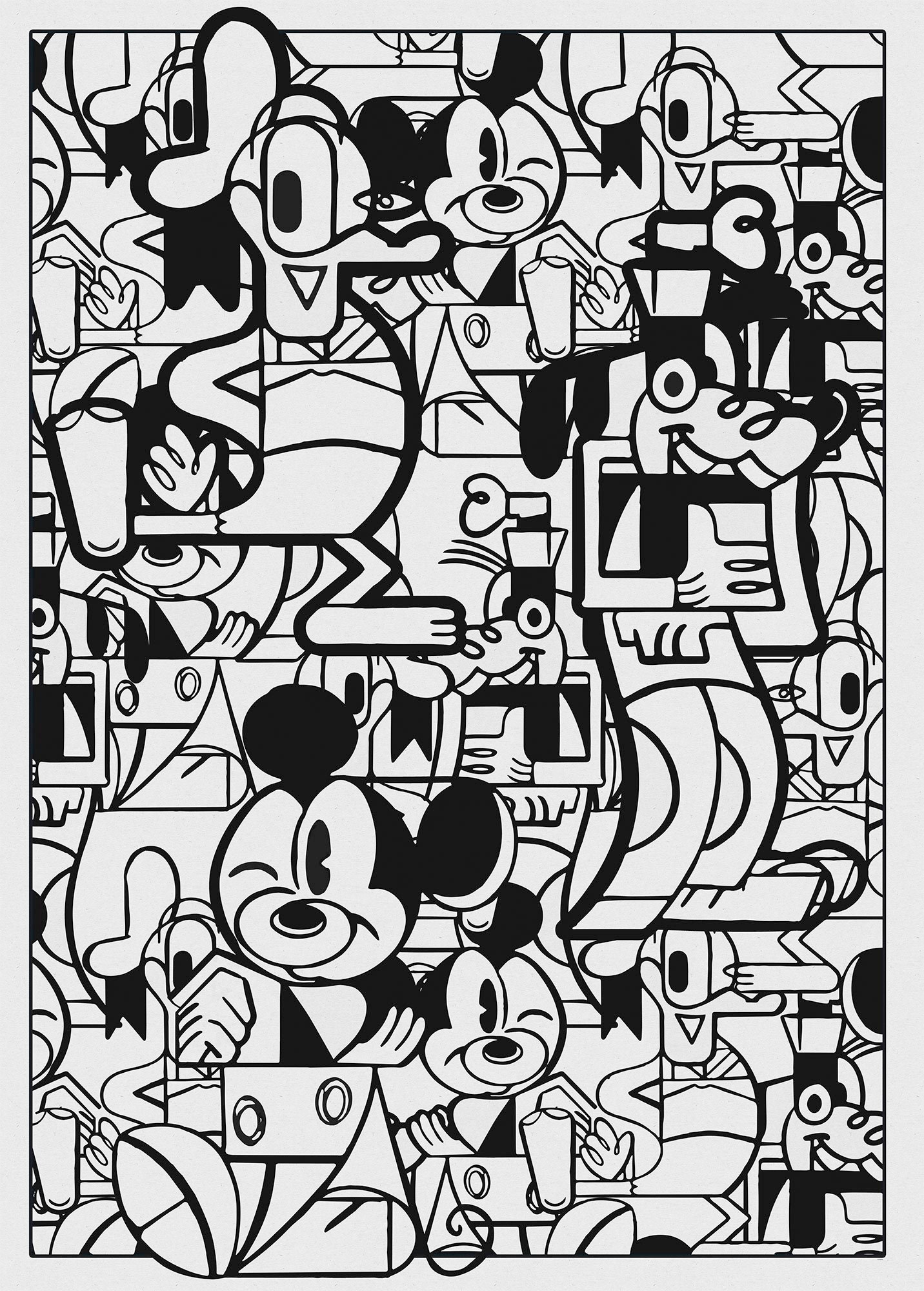 Komar Vliestapete »Mickey Constructive«, 200x280 cm (Breite x Höhe)