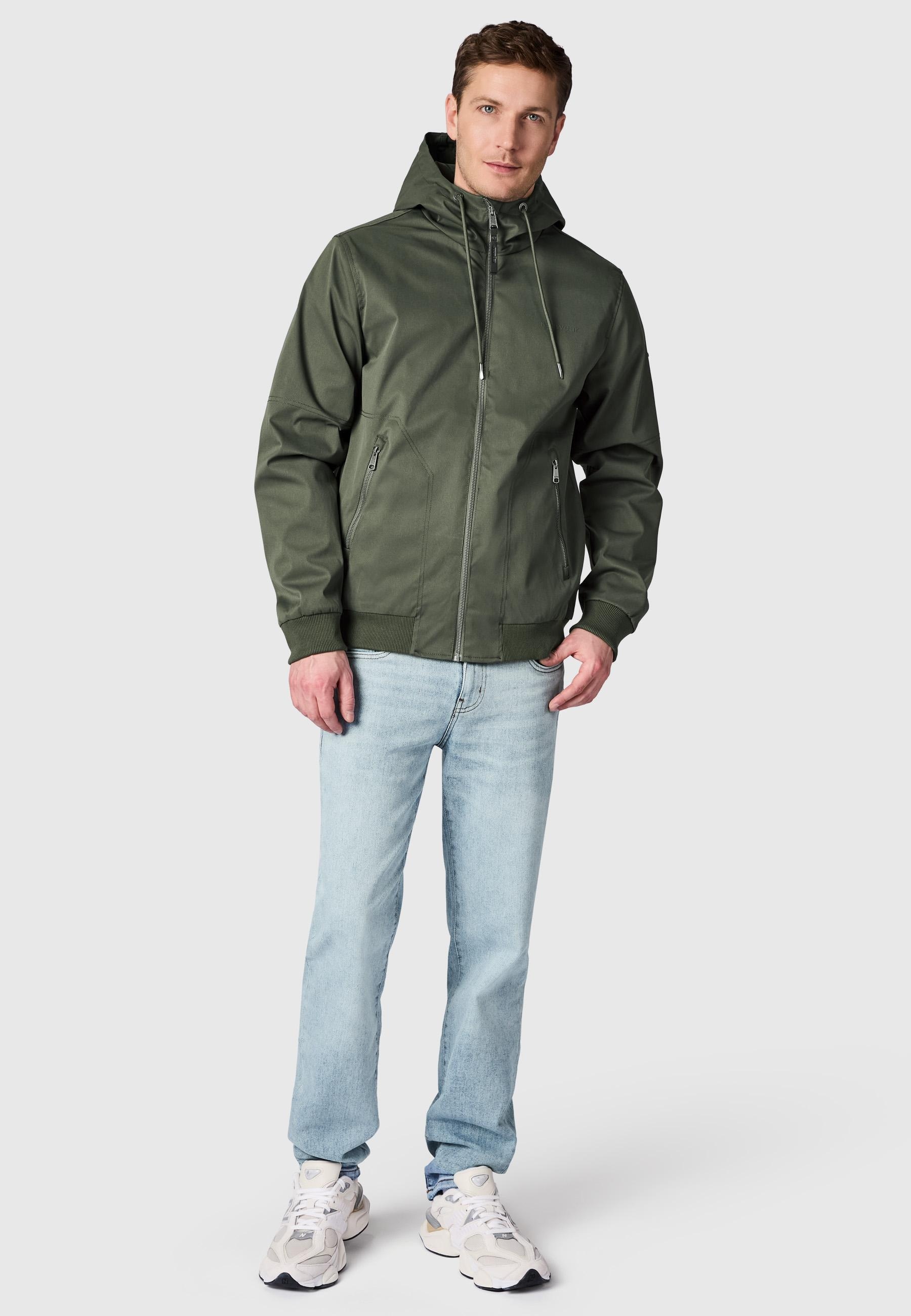 Ragwear Outdoorjacke »Outdoorjacke Stewie Twill YOUMODO« mit Kapuze stylische Herren Übergangsjacke mit großer Kapuze