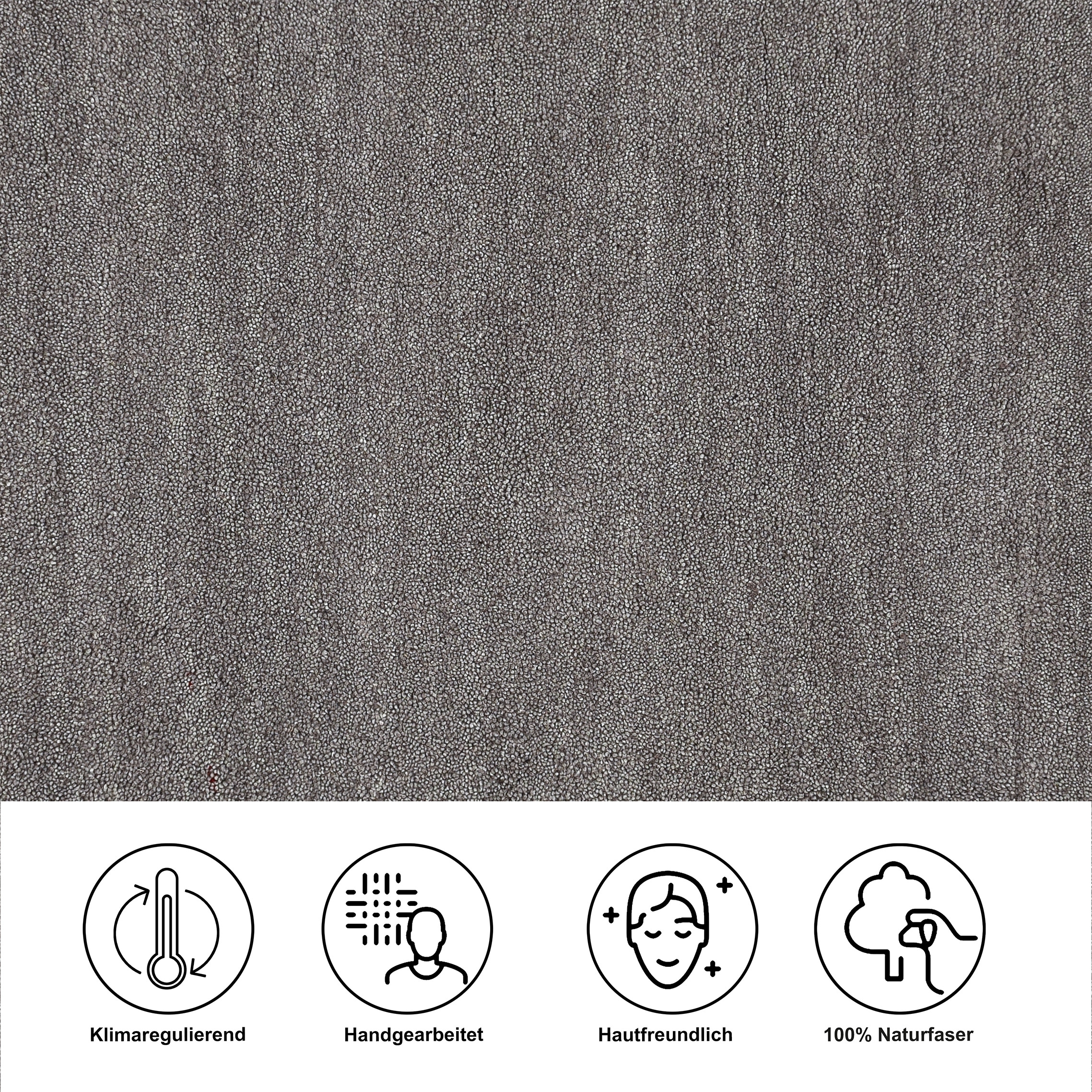 THEKO Wollteppich »Gabbeh Uni, Handgefertigt, meliert, auch als Läufer erhältlich, Wolle« rechteckig 14 mm Höhe Schlafzimmer, Wohnzimmer, Esszimmer, auch als Läufer oder rund