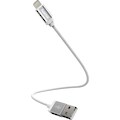 Hama USB-Kabel »Lade-/Datenkabel, Lightning, 0,2 m, Weiß, USB-Kabel«, 20 cm, ideal für unterwegs - vernickelt