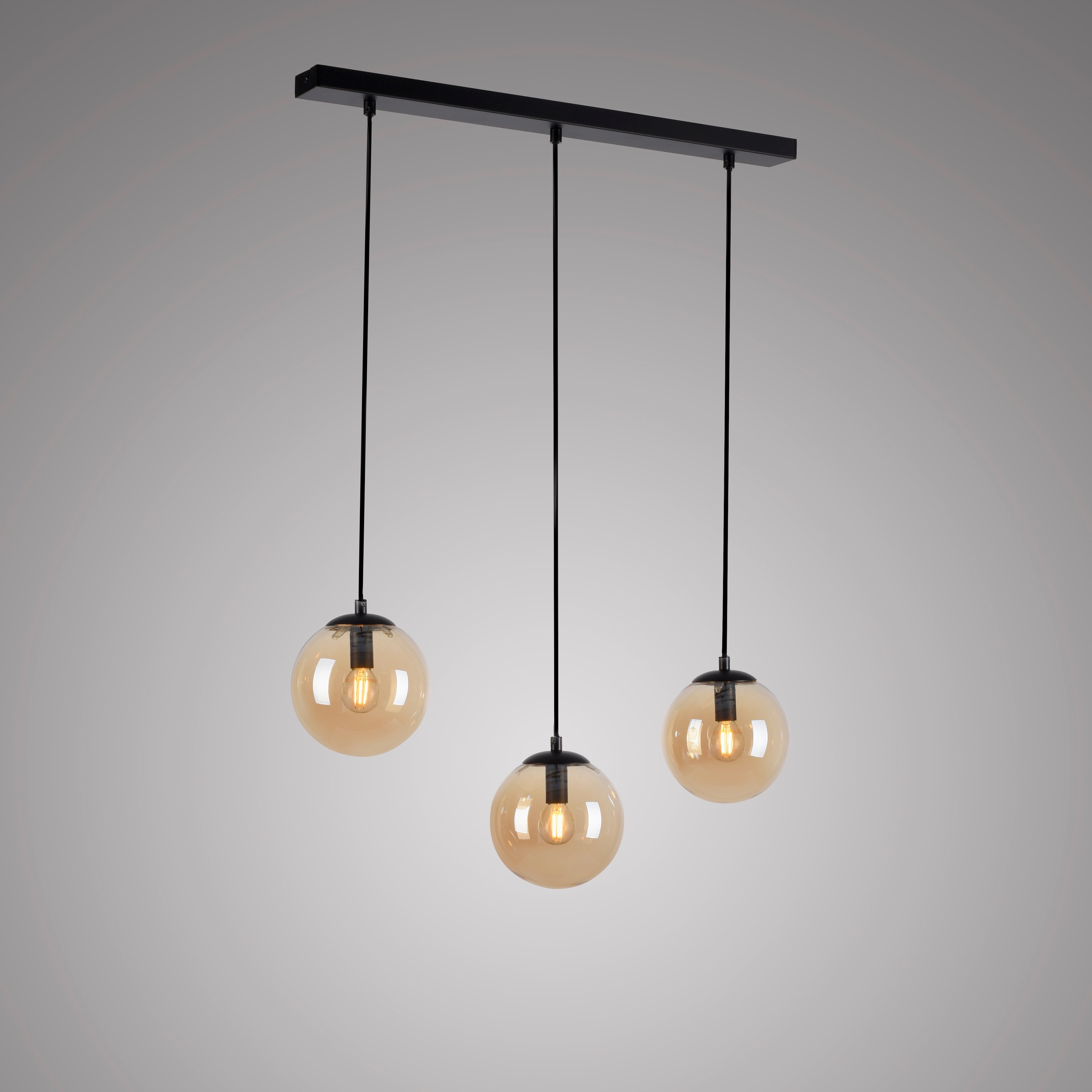 my home Pendelleuchte »Nymölla« E14 Hängeleuchte mit großen Glaskugeln, amberfarben oder opal matt weiß